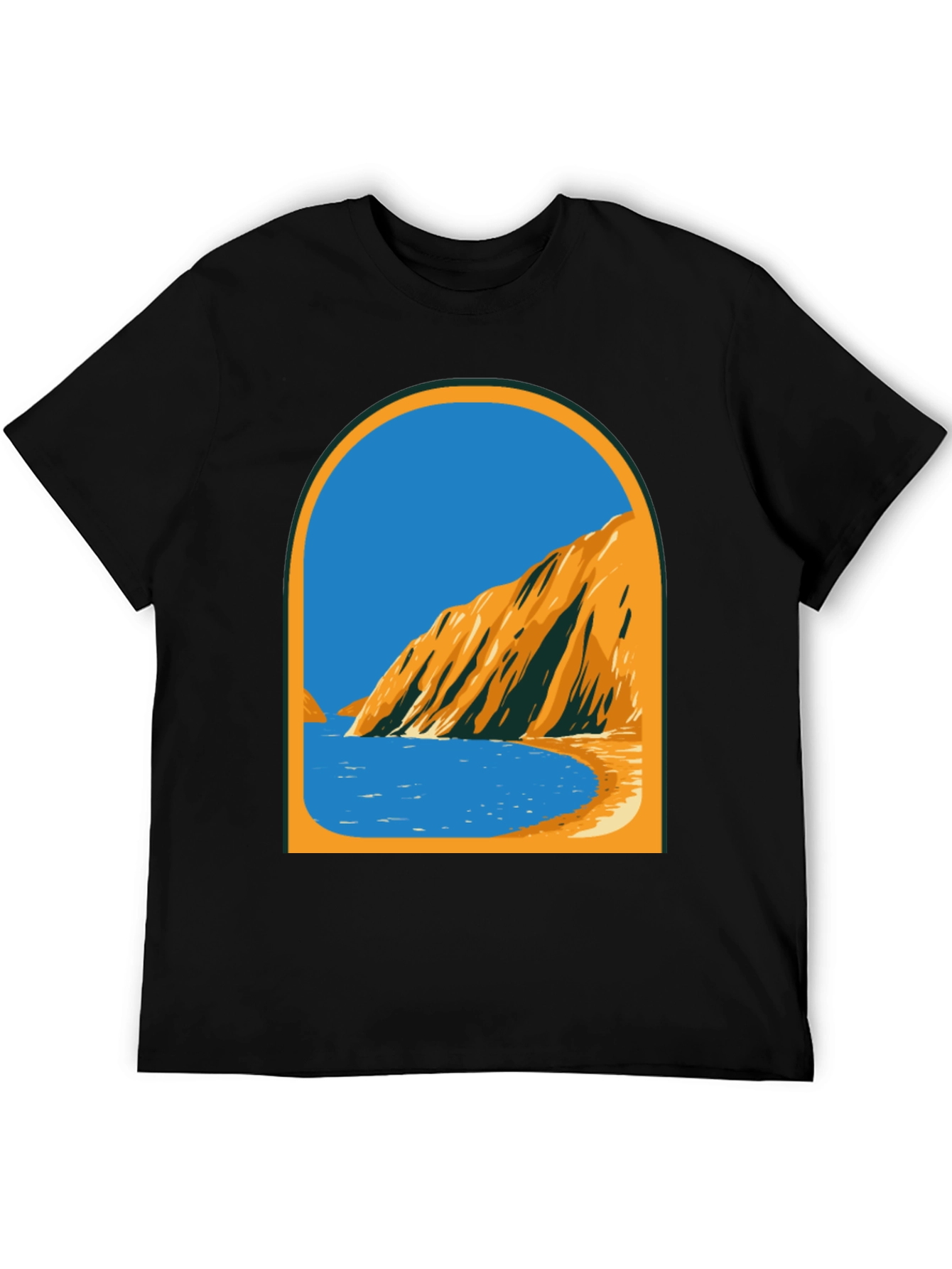 Coastal View Graphic Tee - Black