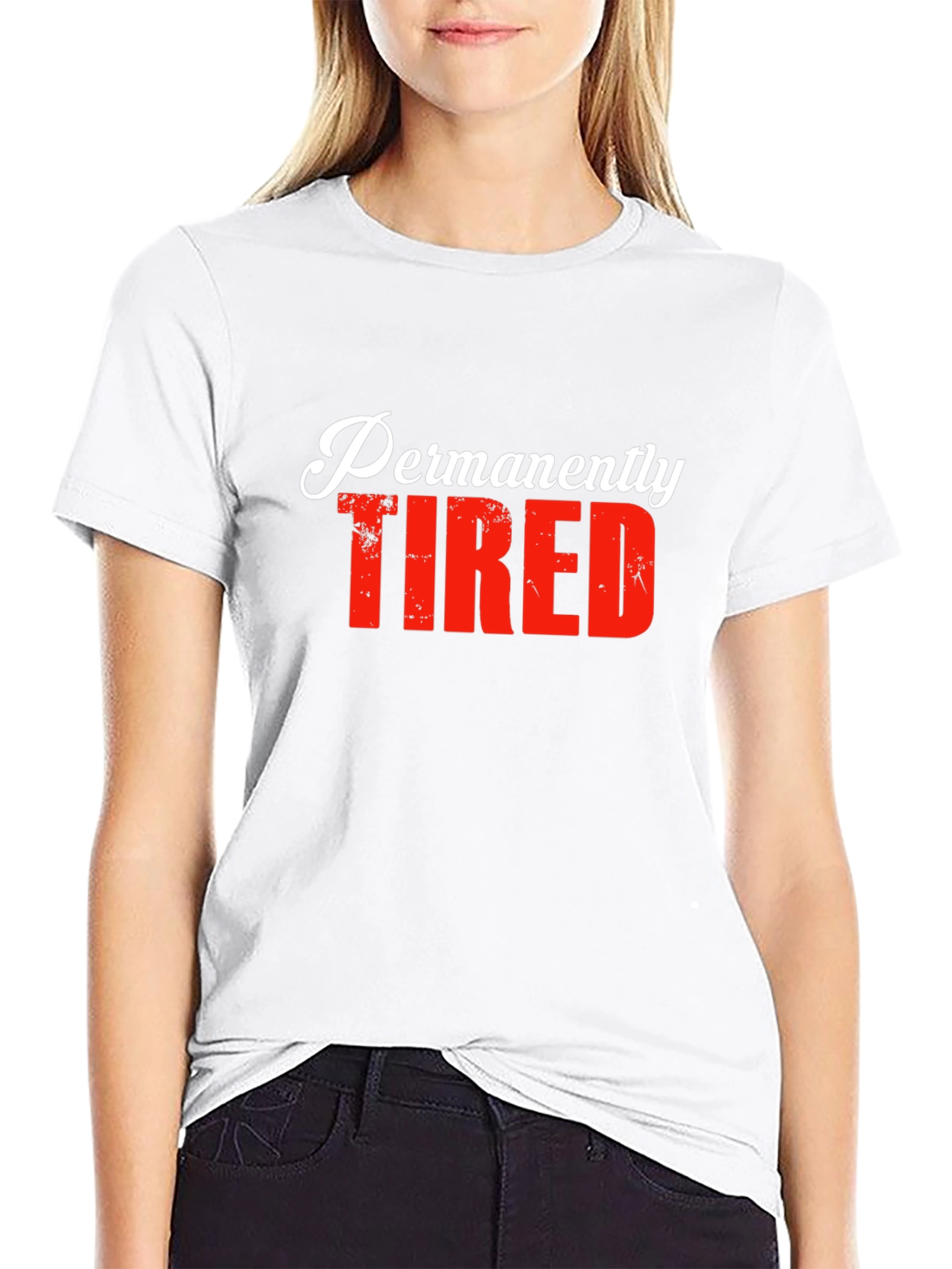 Permanently Tired Graphic Tee - Black