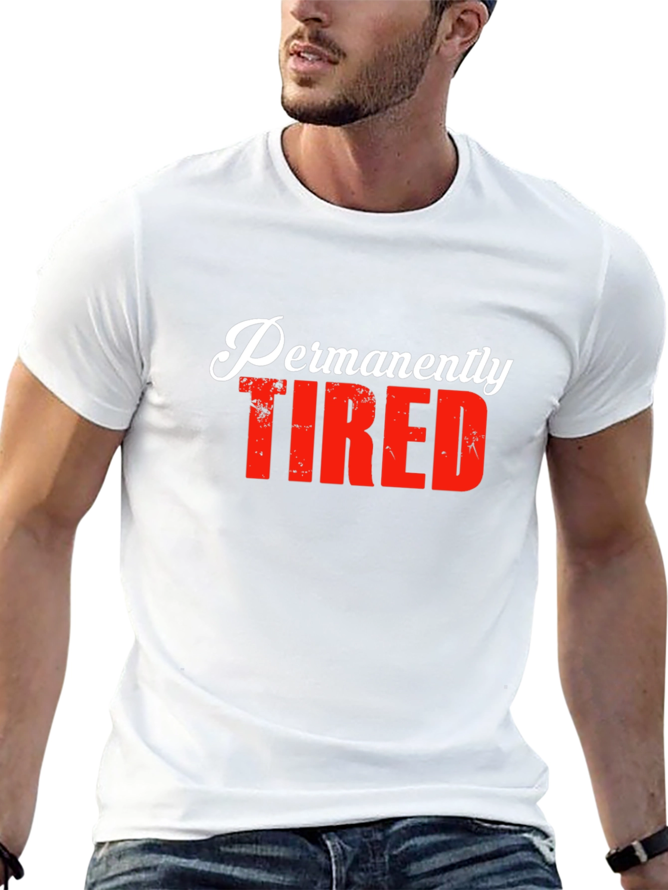 Permanently Tired Graphic Tee - Black