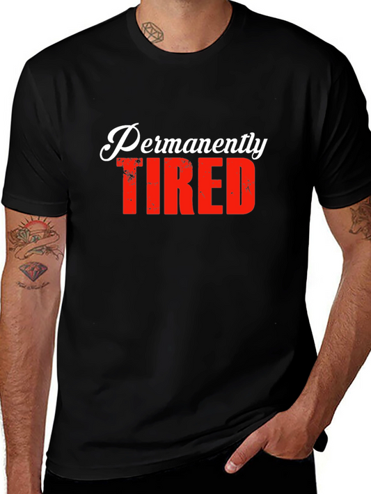 Permanently Tired Graphic Tee - Black