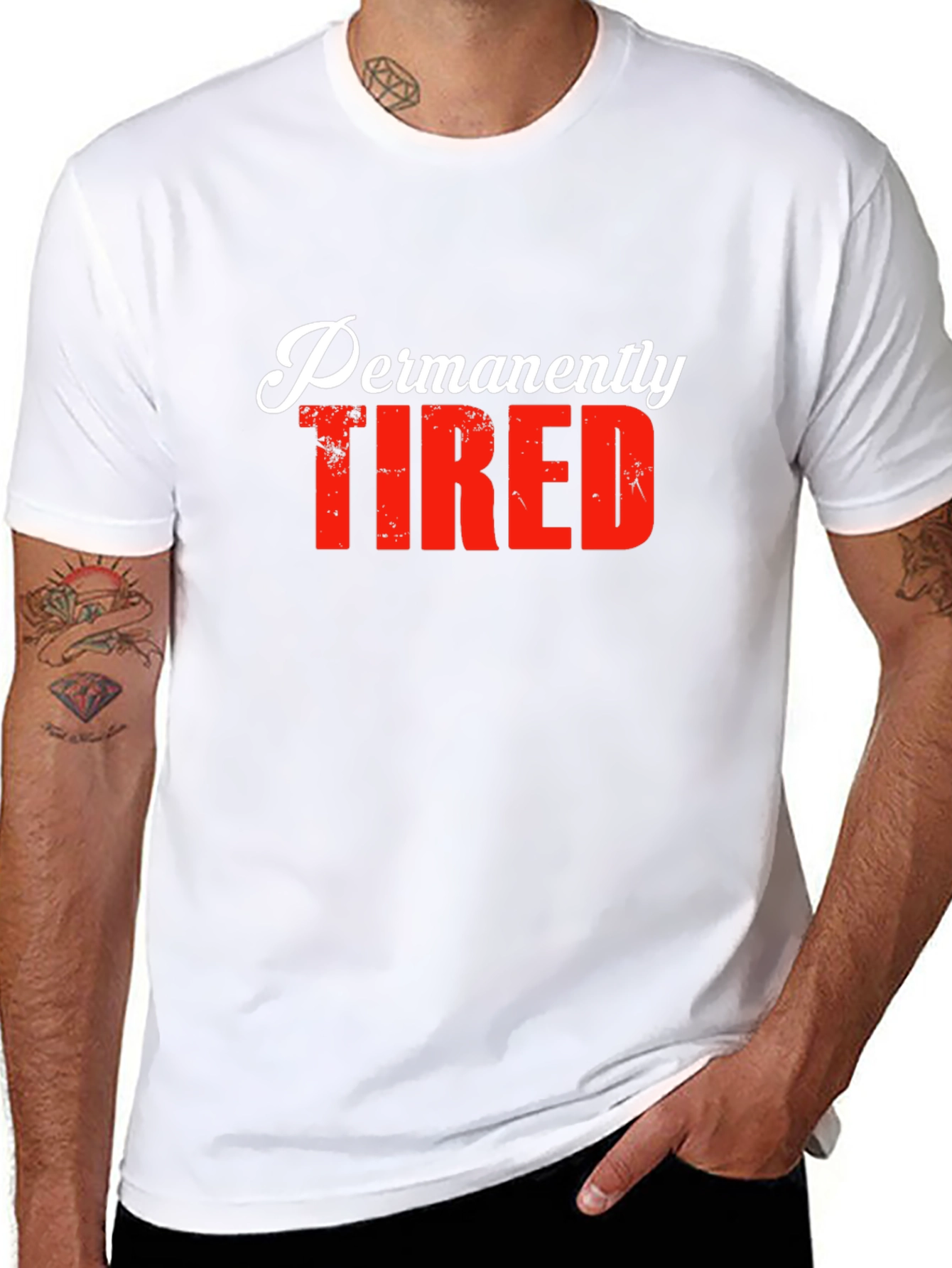 Permanently Tired Graphic Tee - Black