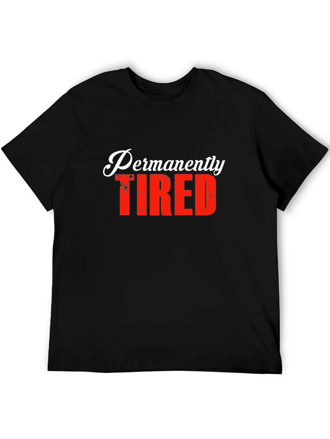 Permanently Tired Graphic Tee - Black