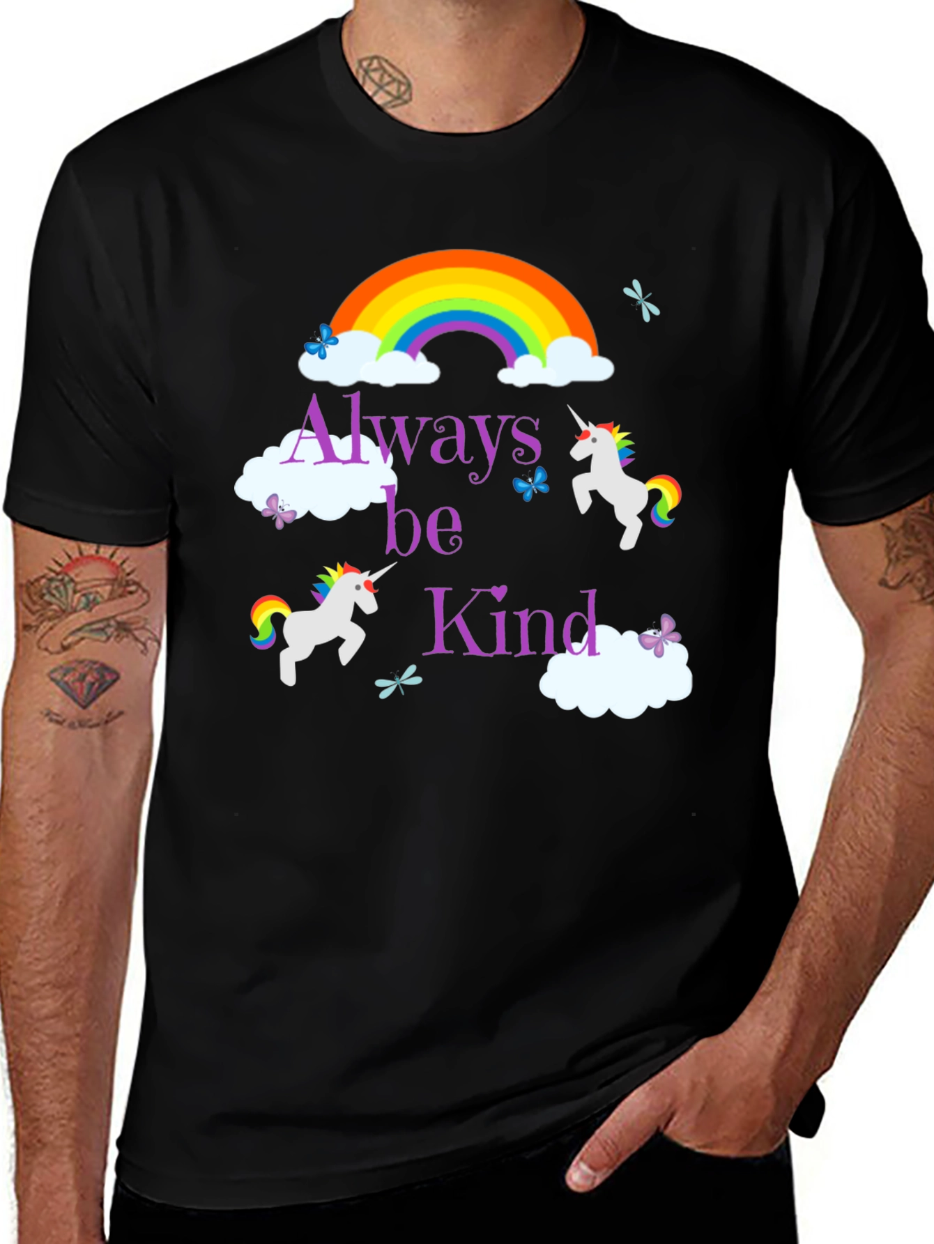 Always Be Kind Unicorn Rainbow T-Shirt