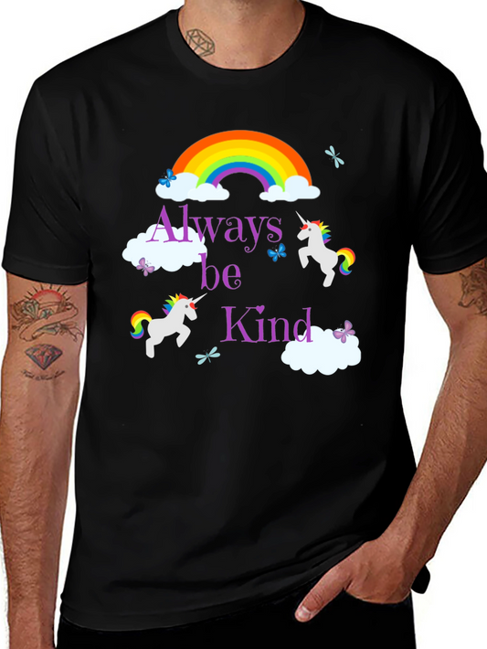 Always Be Kind Unicorn Rainbow T-Shirt