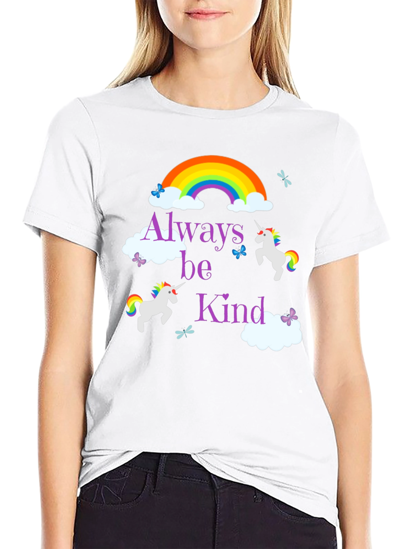 Always Be Kind Unicorn Rainbow T-Shirt