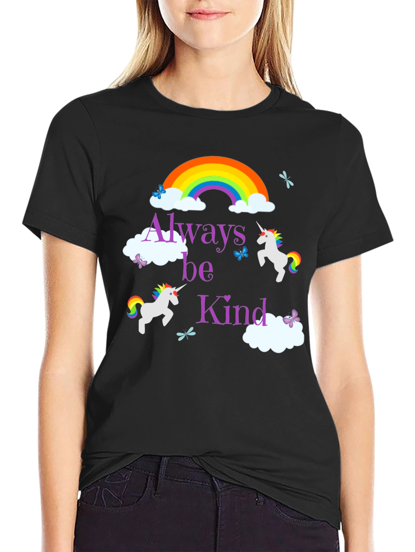 Always Be Kind Unicorn Rainbow T-Shirt