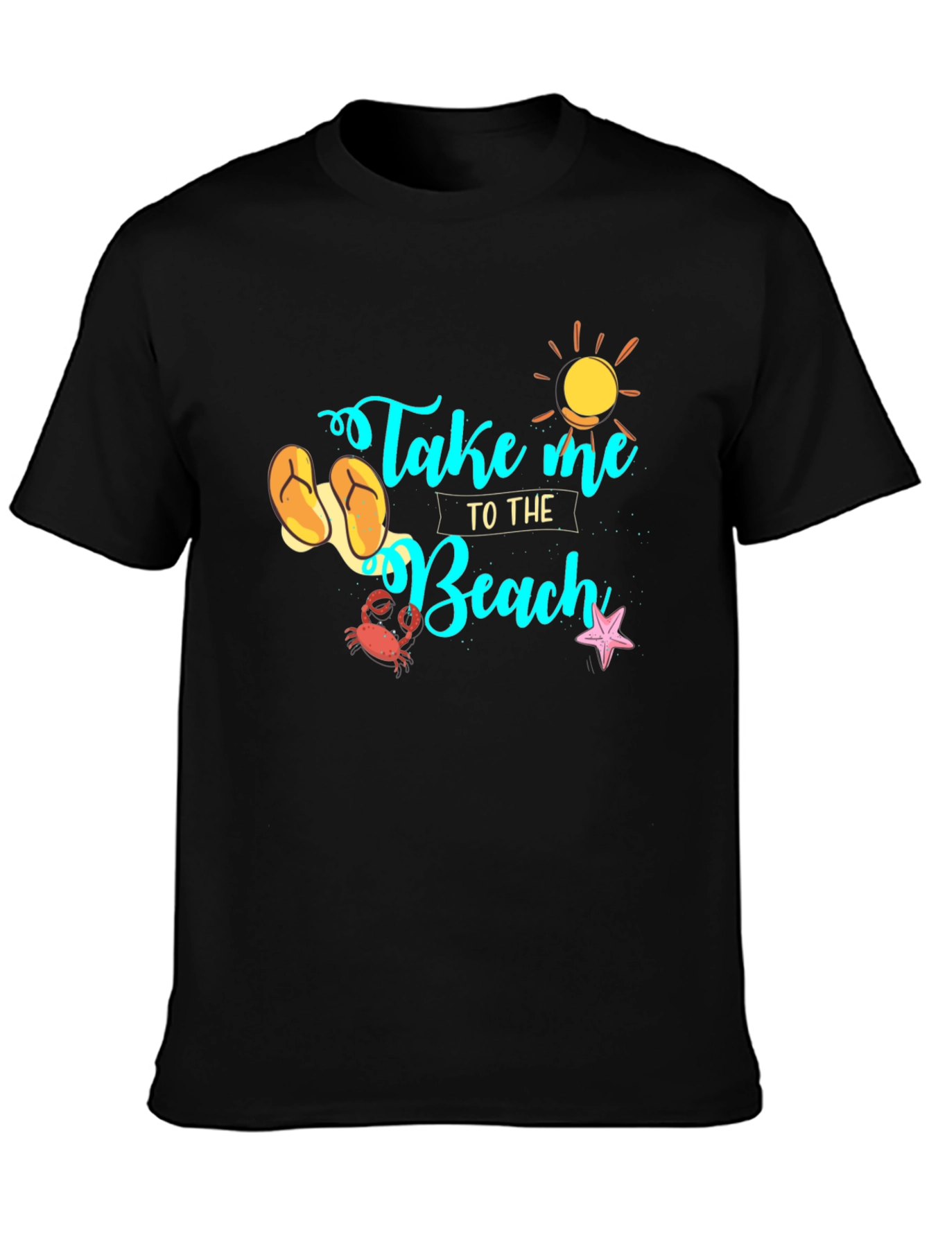 Take Me to the Beach Black Tee