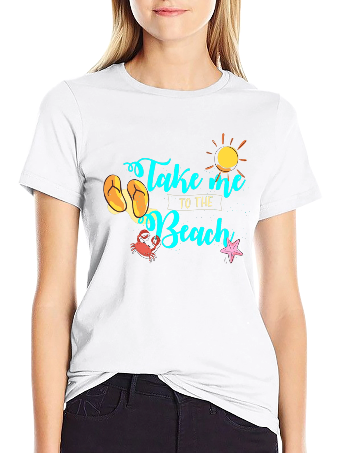 Take Me to the Beach Black Tee