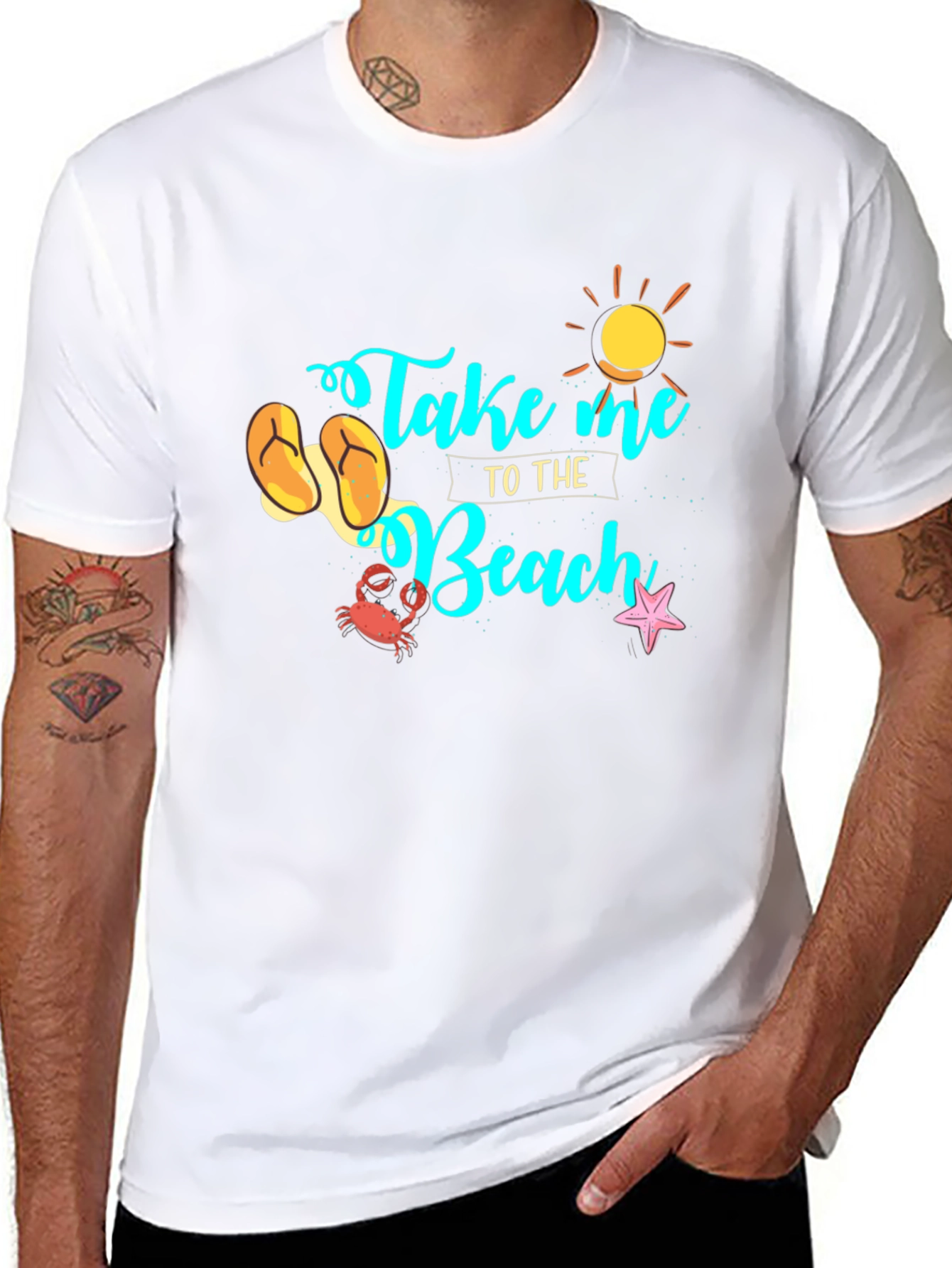 Take Me to the Beach Black Tee