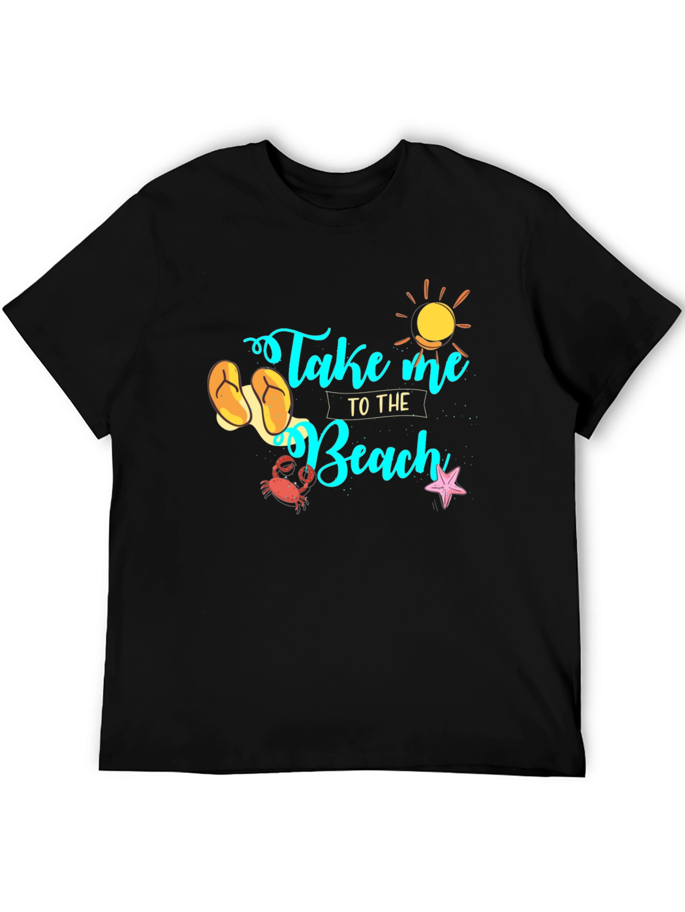 Take Me to the Beach Black Tee