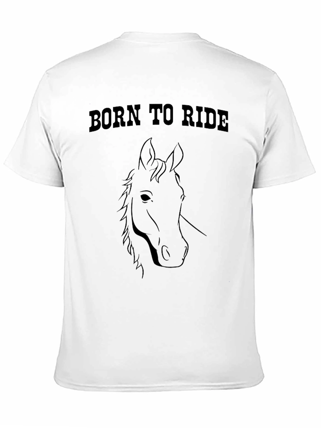 Born to Ride Horse Graphic Black T-Shirt