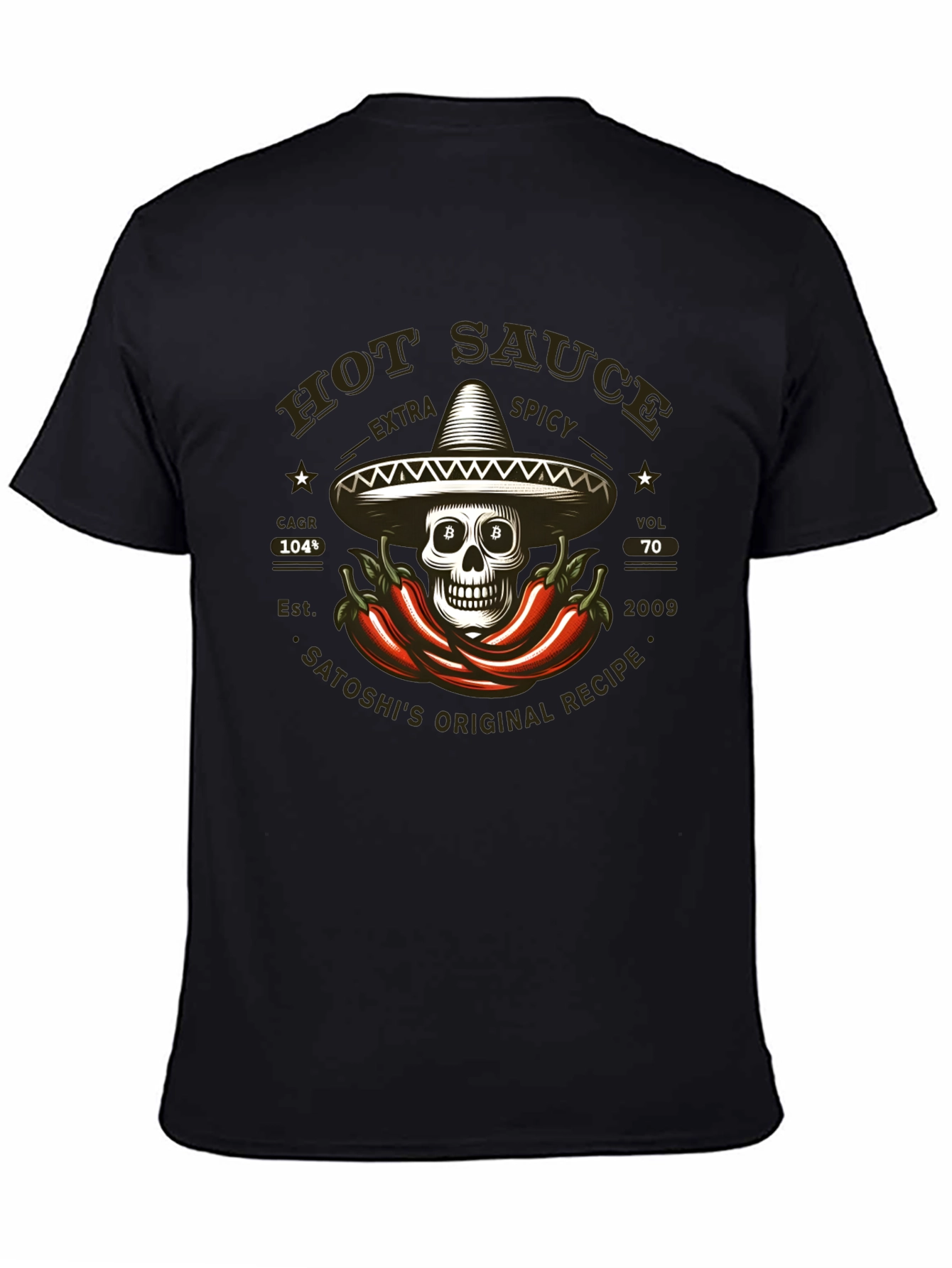 Hot Sauce Skull T-Shirt - Extra Spicy Design
