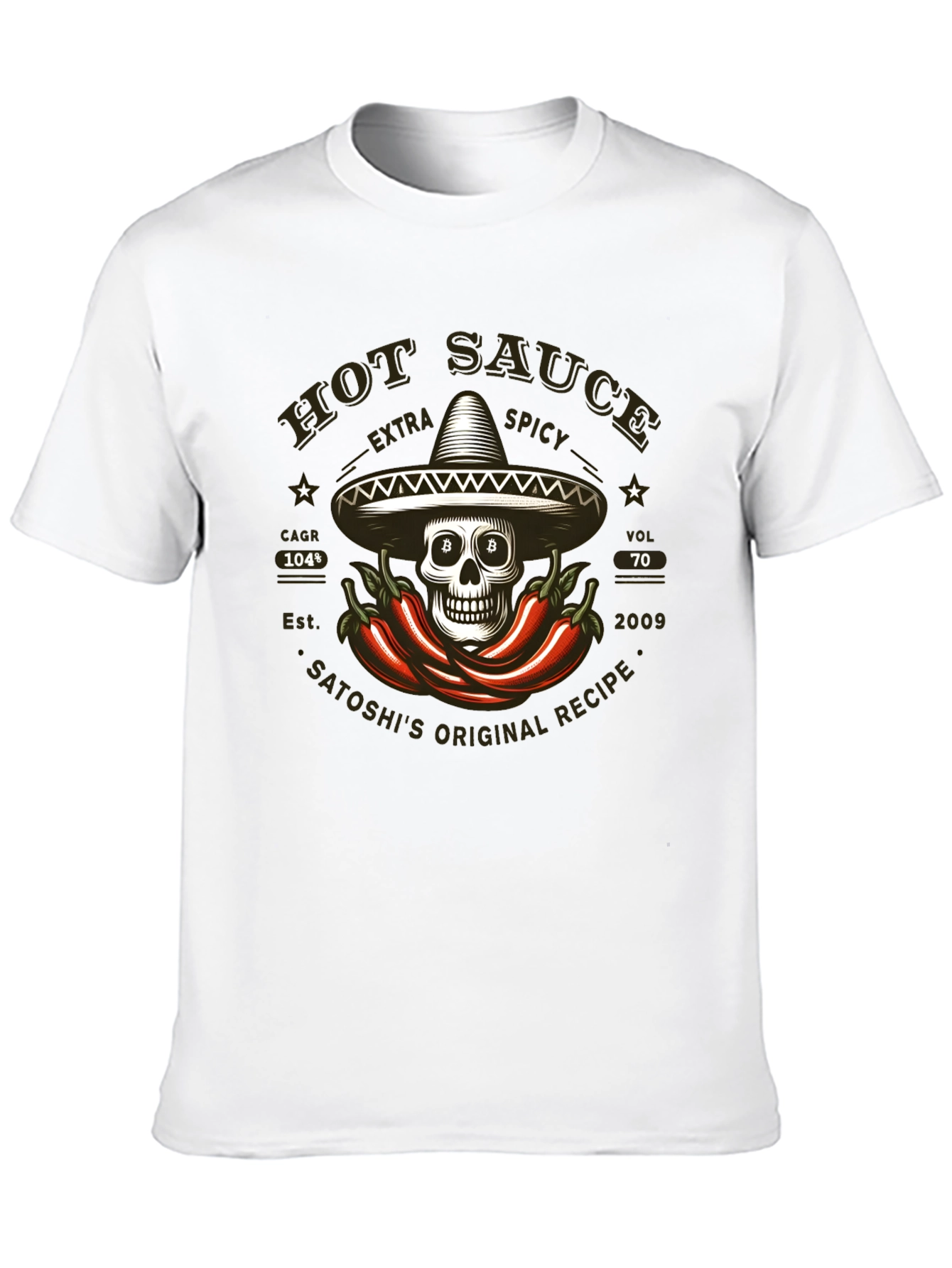 Hot Sauce Skull T-Shirt - Extra Spicy Design