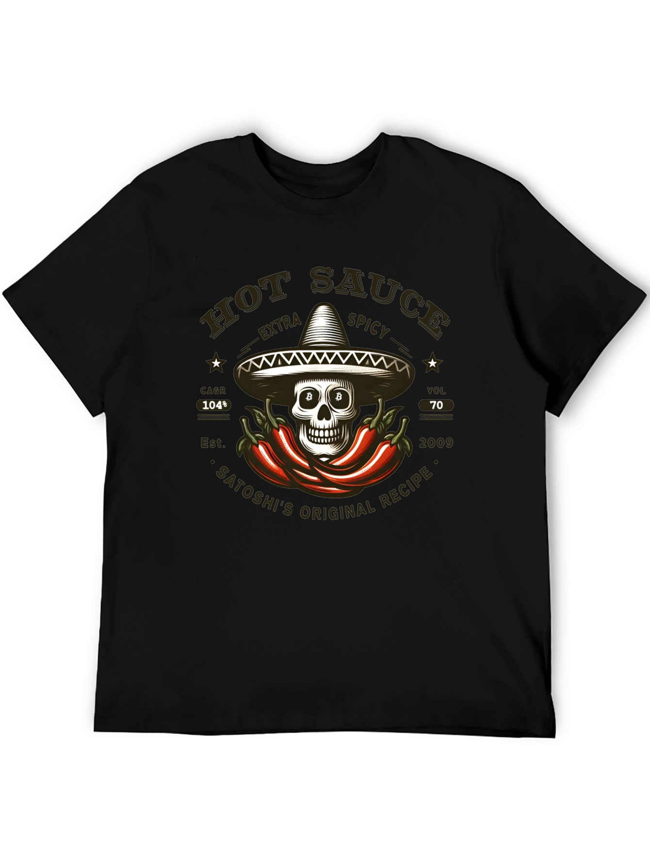 Hot Sauce Skull T-Shirt - Extra Spicy Design