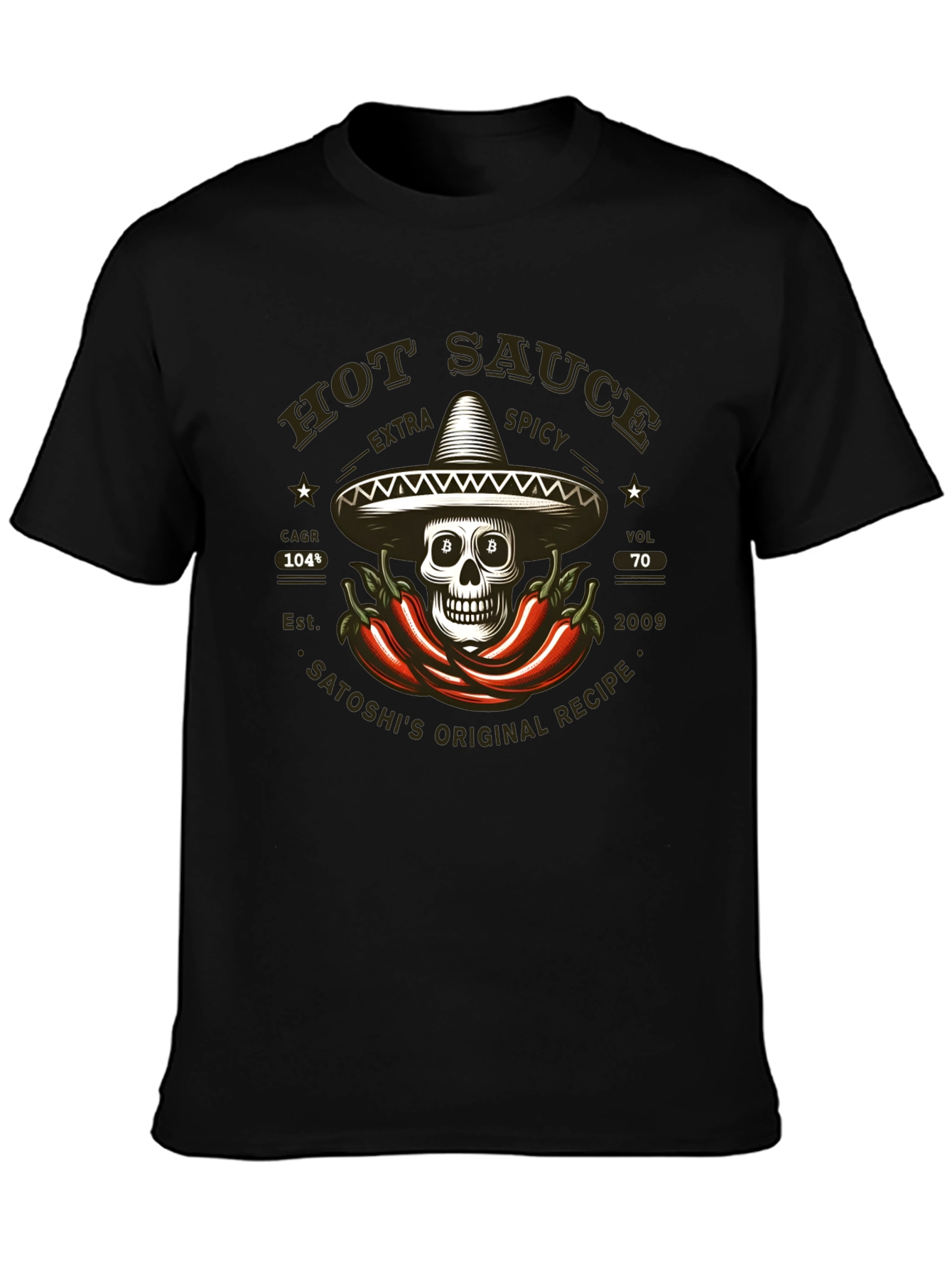 Hot Sauce Skull T-Shirt - Extra Spicy Design