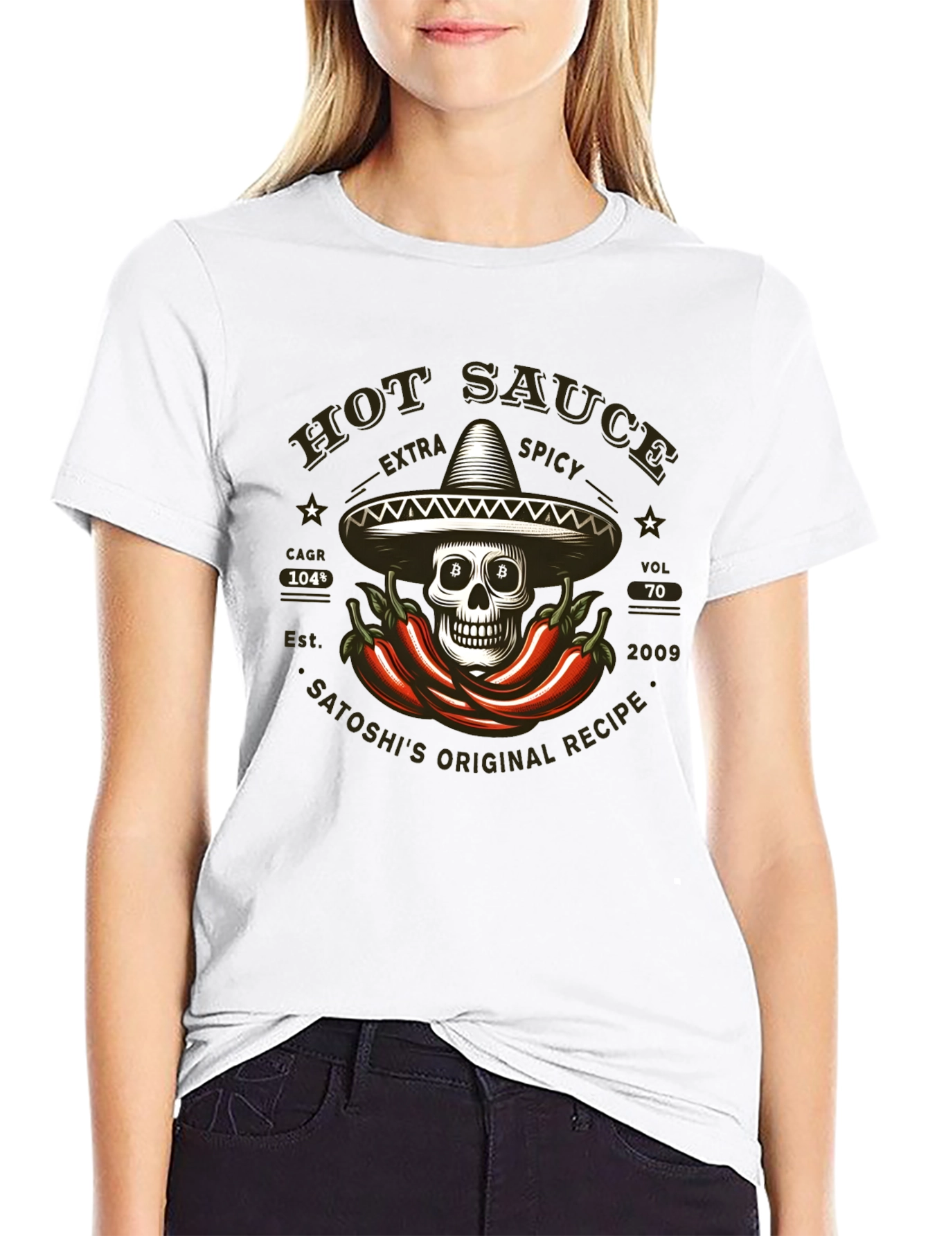 Hot Sauce Skull T-Shirt - Extra Spicy Design