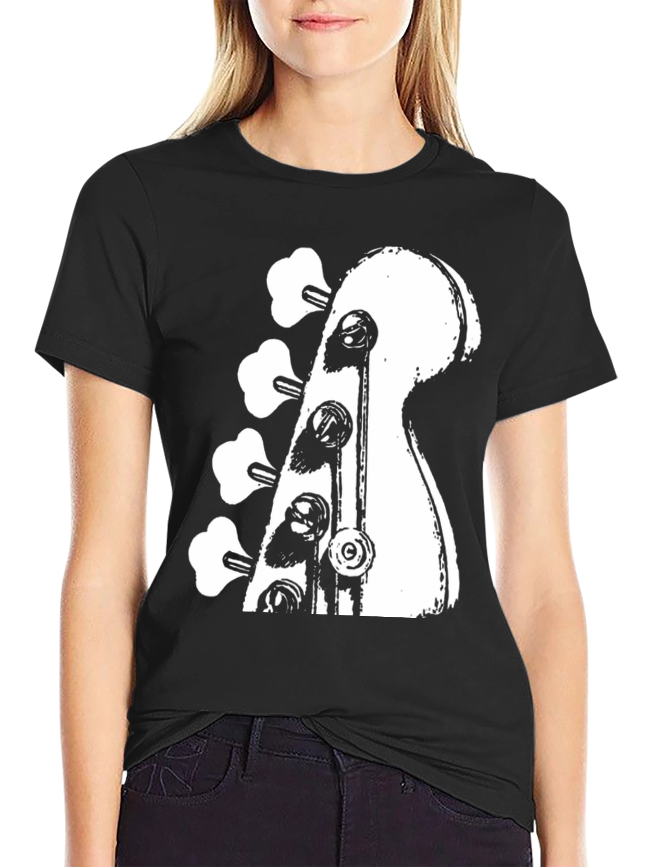Bass Guitar Headstock Graphic T-Shirt