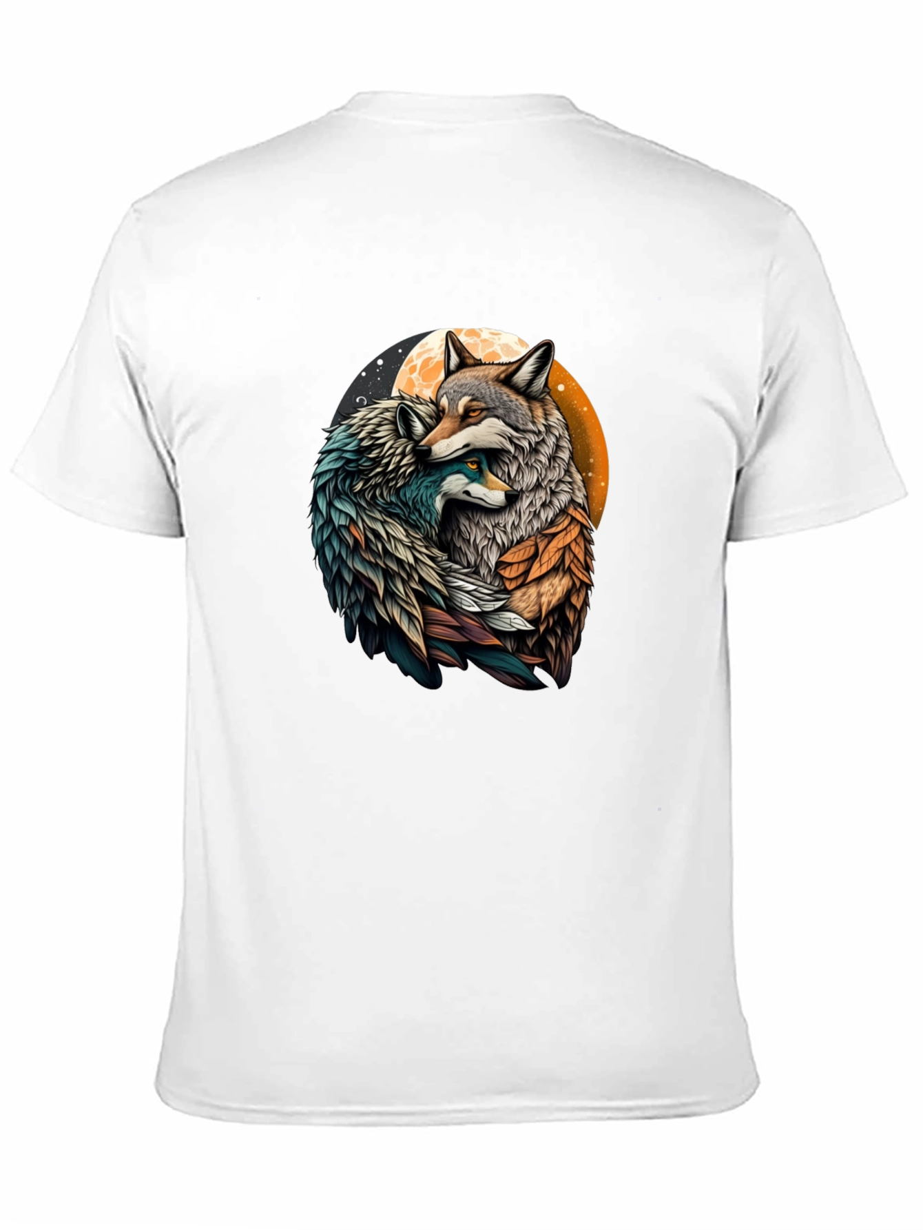 Loving Wolves Graphic T-Shirt - Stylish Black Tee