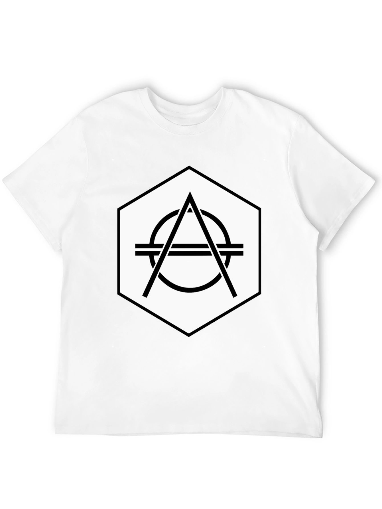 Geometric Logo Black Tee - Modern Graphic Design