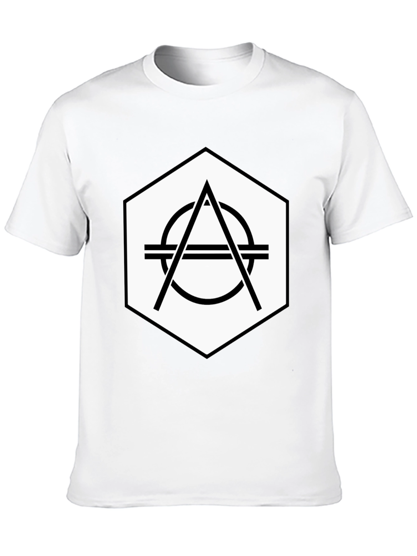 Geometric Logo Black Tee - Modern Graphic Design