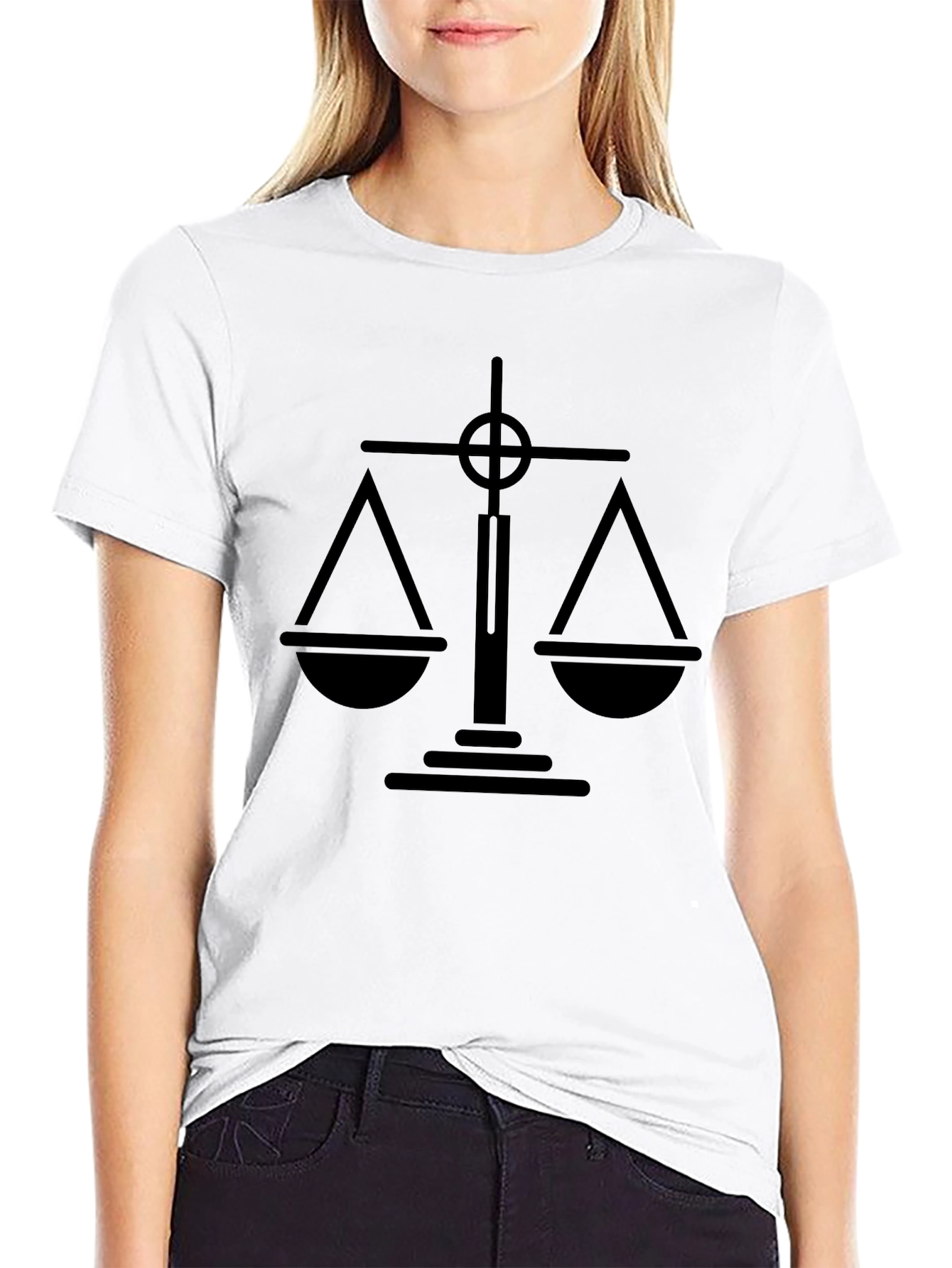 Scales of Justice Black Graphic Tee