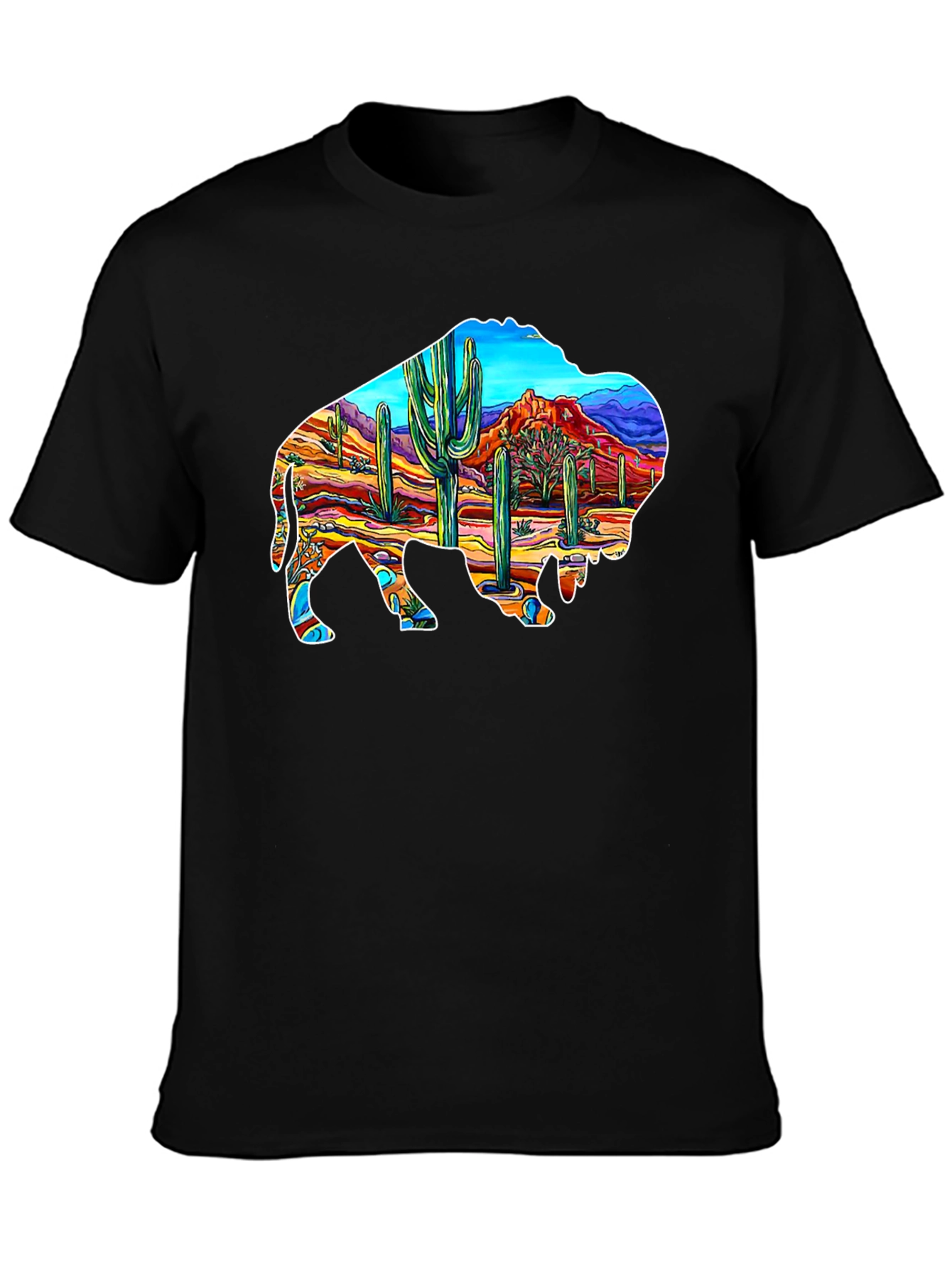 Buffalo Desert Scene Graphic Tee