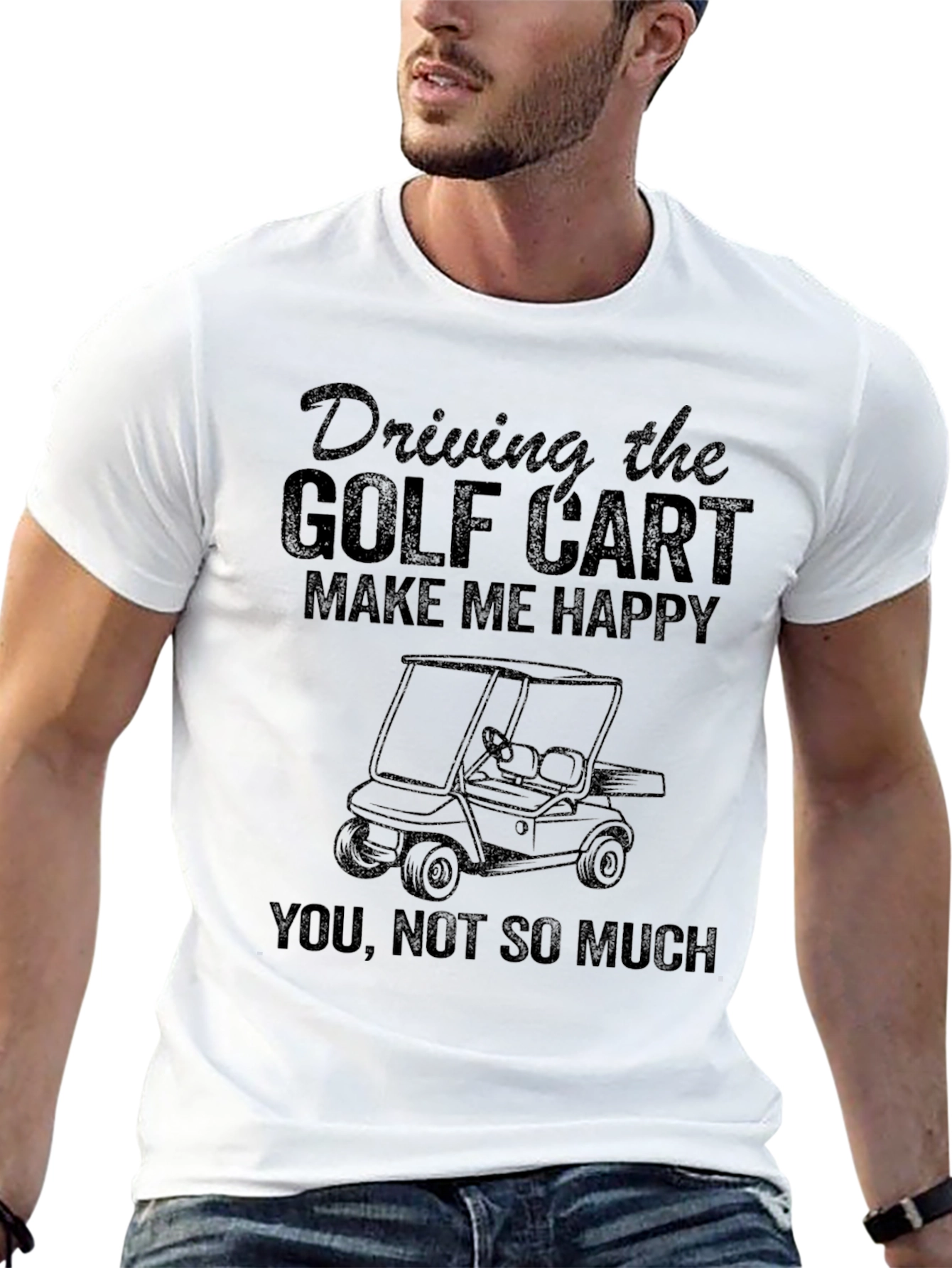 Golf Cart T-Shirt - Driving Makes Me Happy