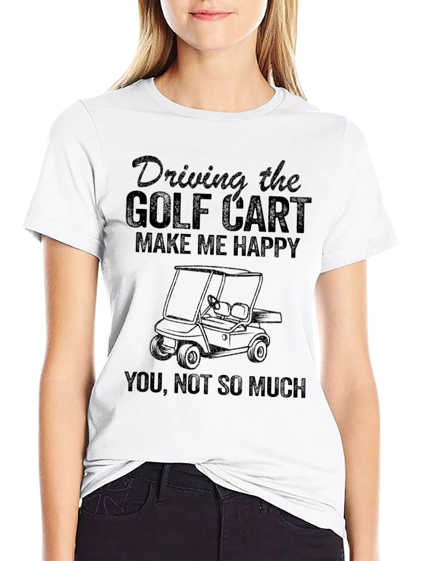 Golf Cart T-Shirt - Driving Makes Me Happy