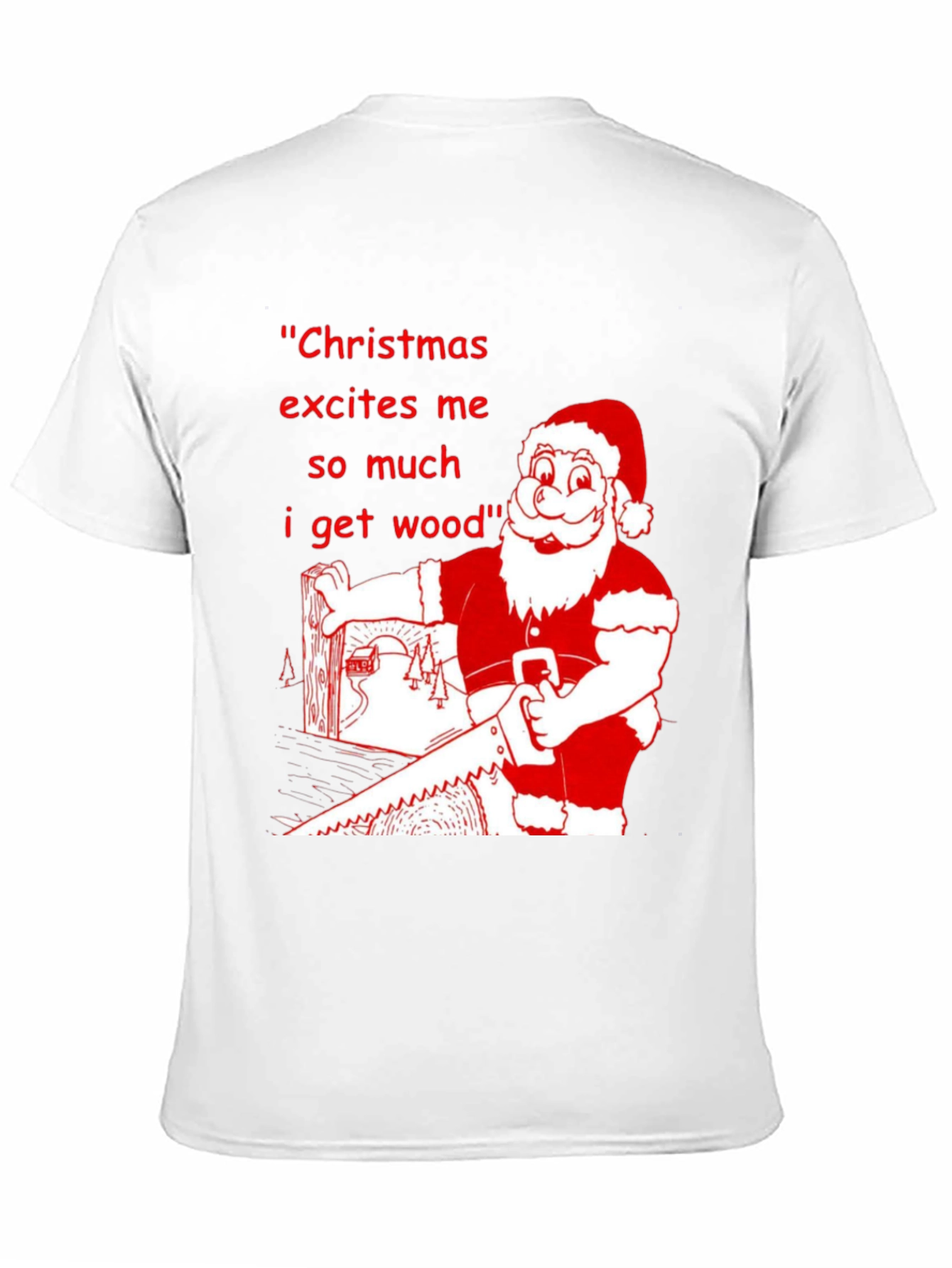 Christmas Wood Humor Tee