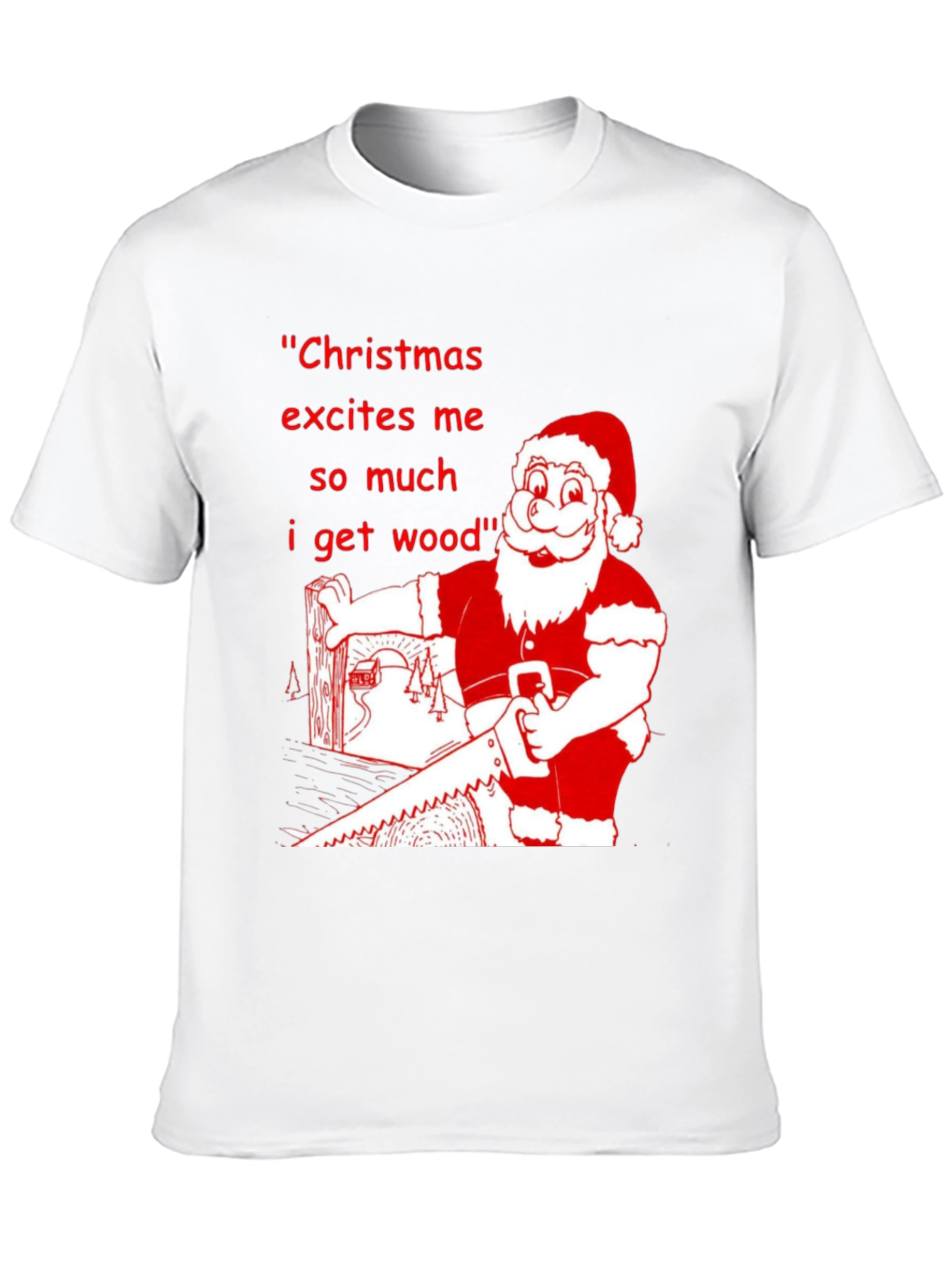 Christmas Wood Humor Tee