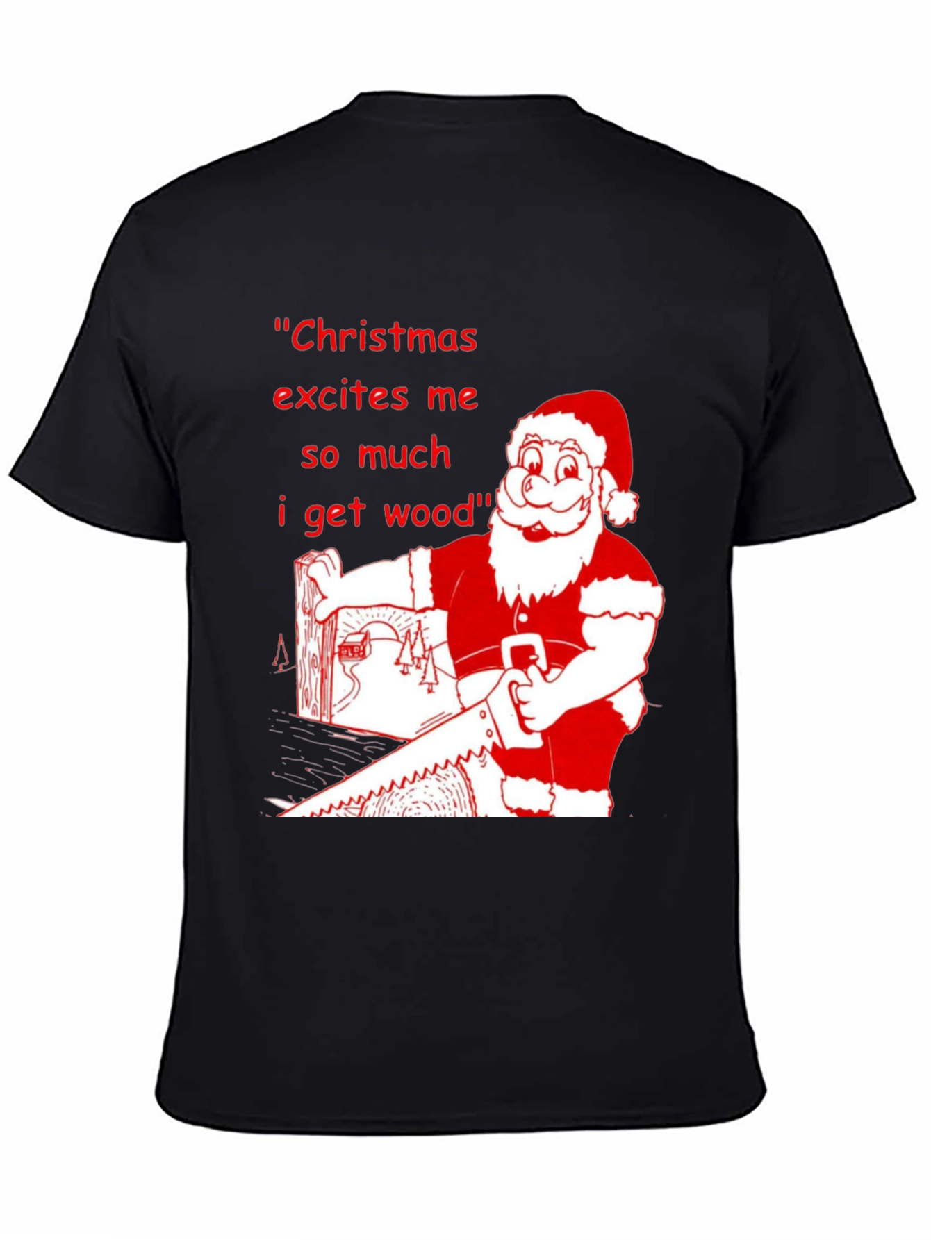 Christmas Wood Humor Tee