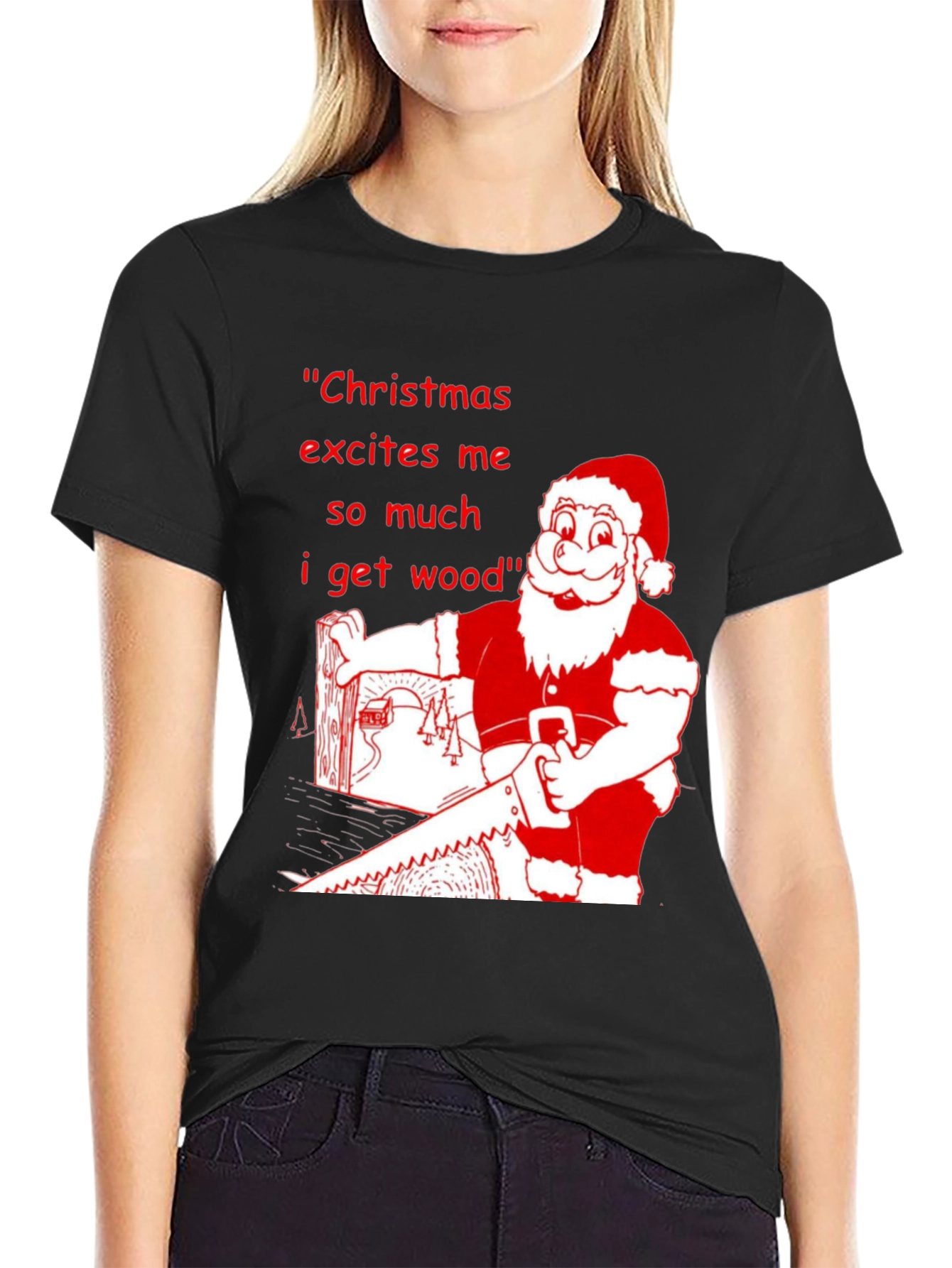Christmas Wood Humor Tee