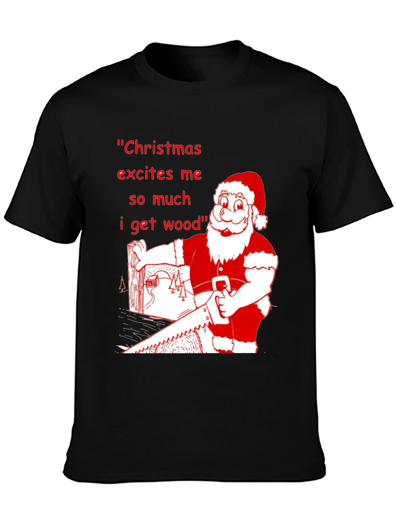 Christmas Wood Humor Tee