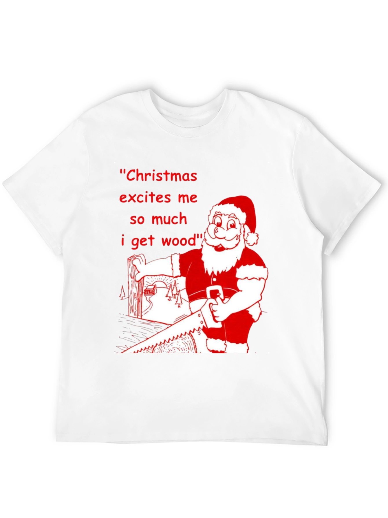 Christmas Wood Humor Tee