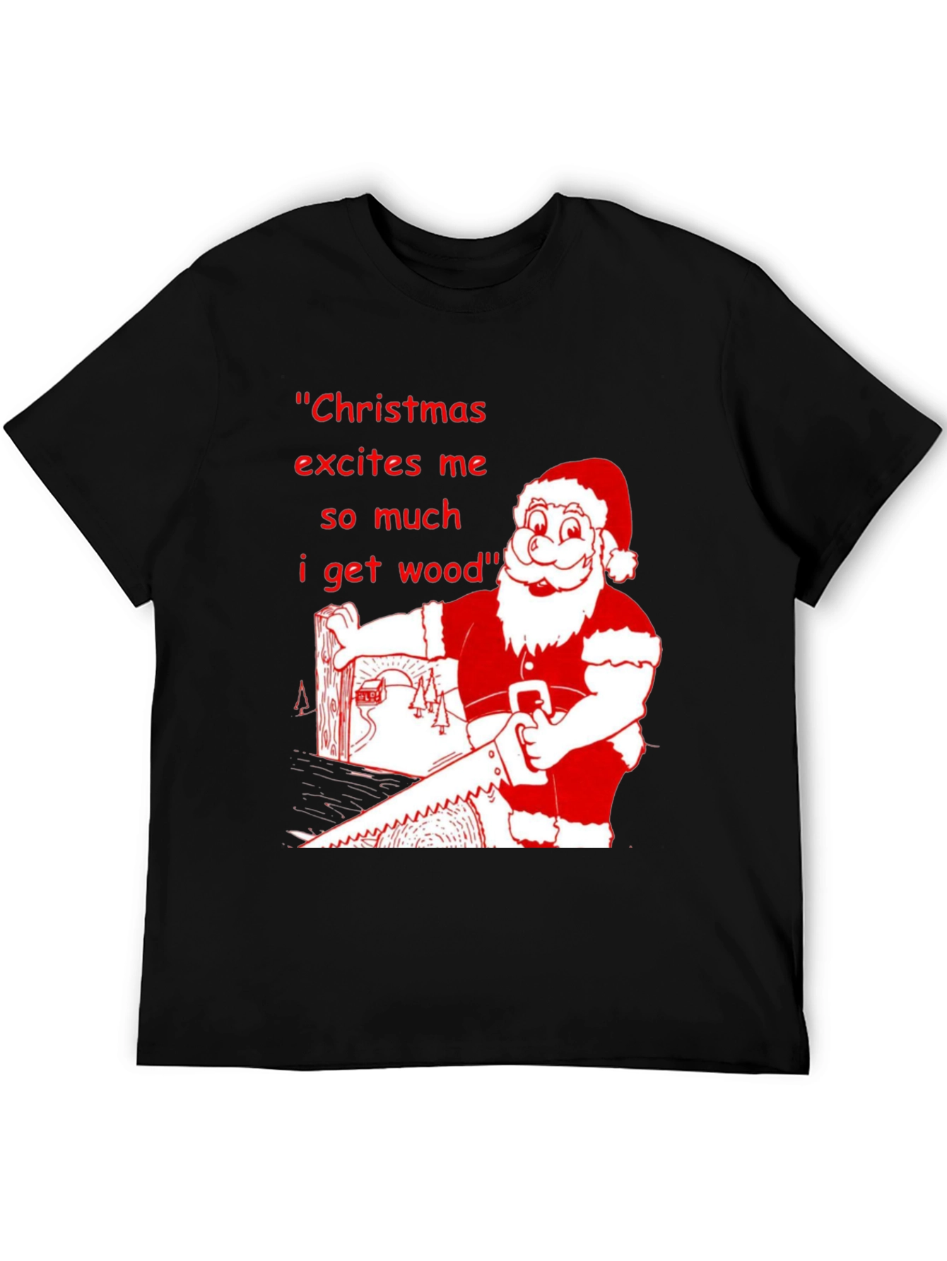 Christmas Wood Humor Tee