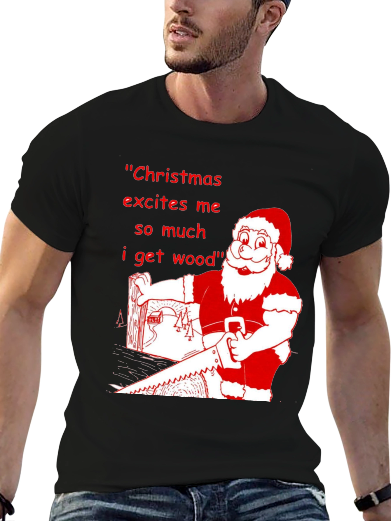 Christmas Wood Humor Tee