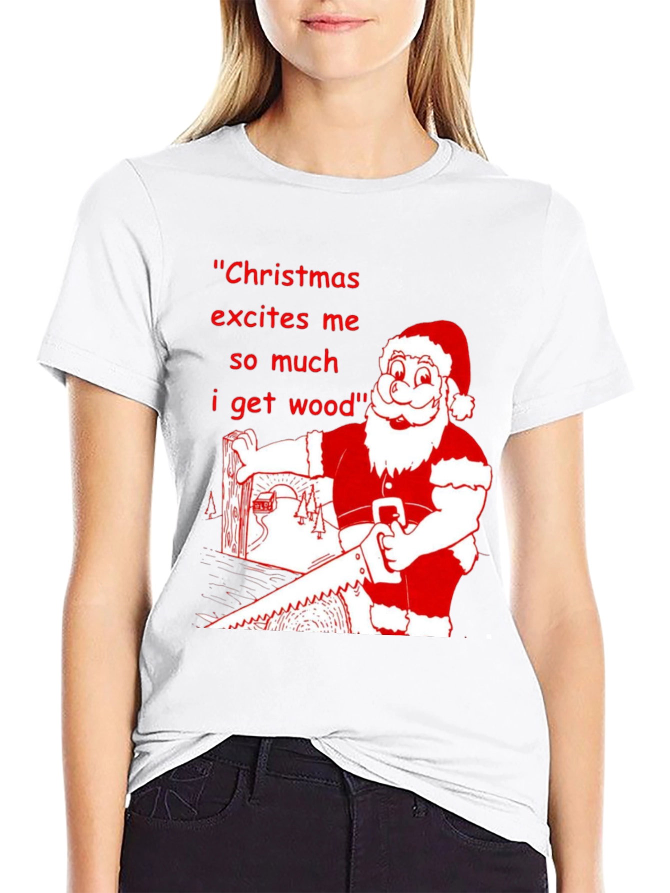 Christmas Wood Humor Tee