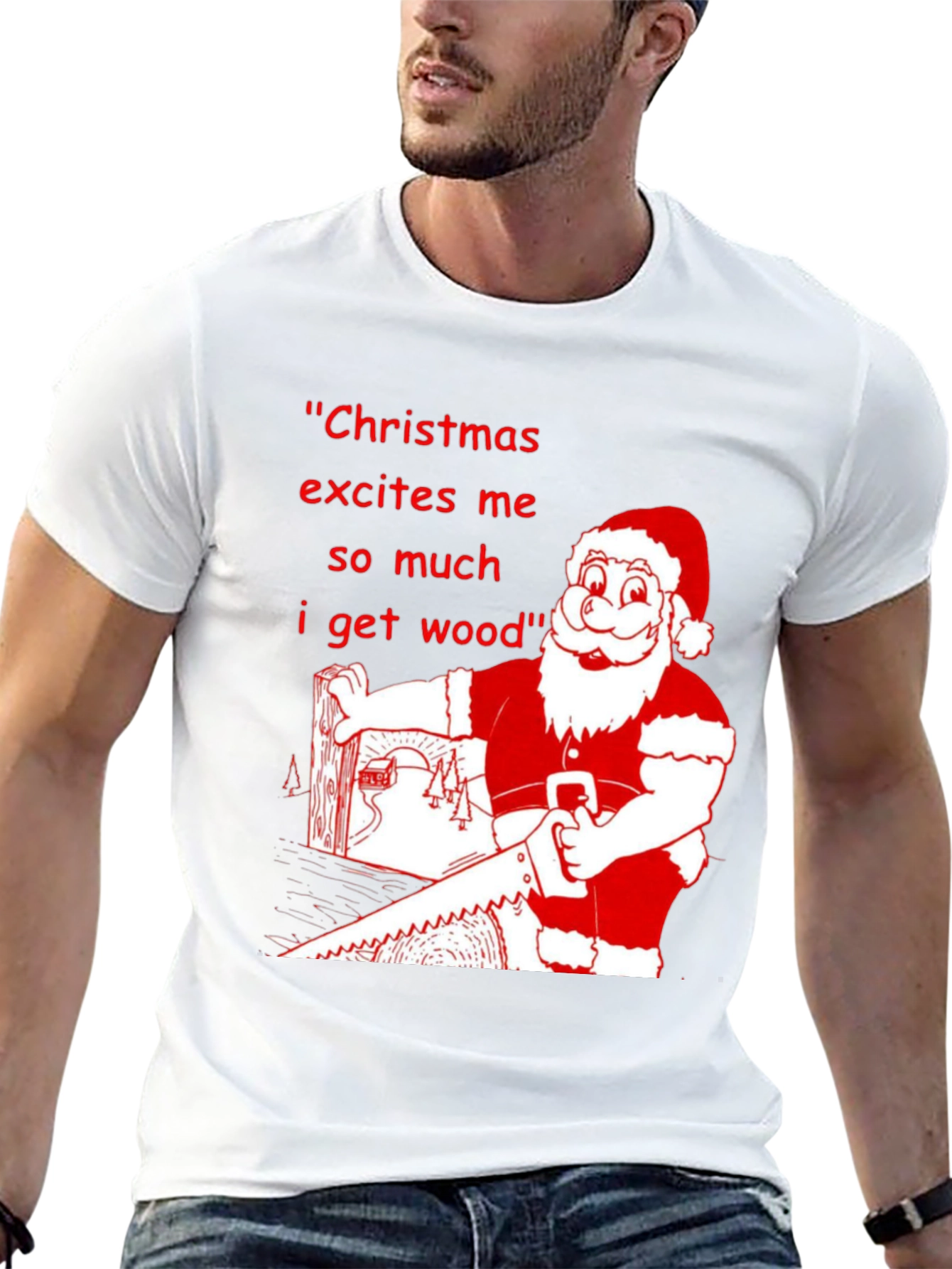 Christmas Wood Humor Tee