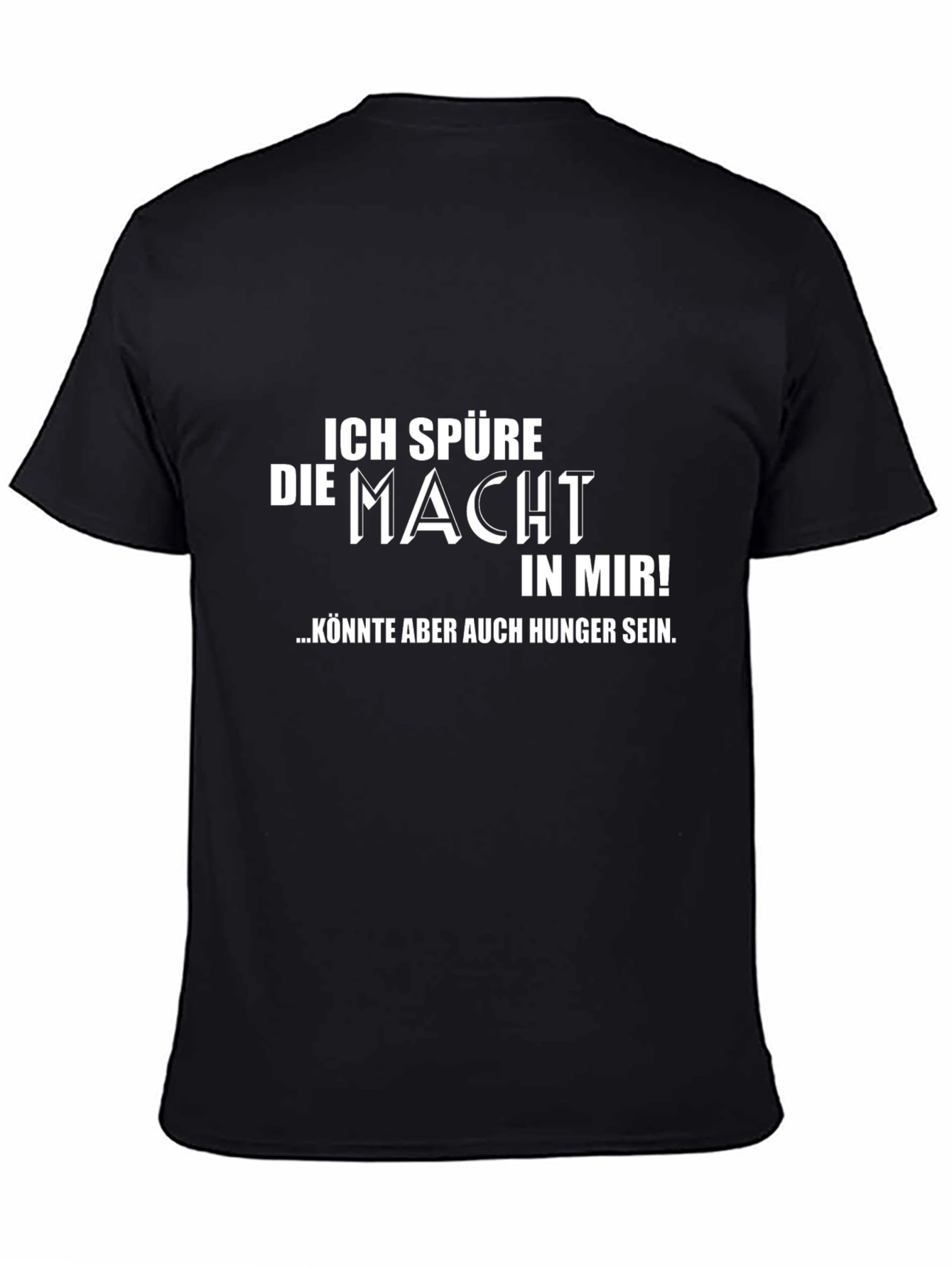 Ich Spure Die Macht Mens Black T-Shirt