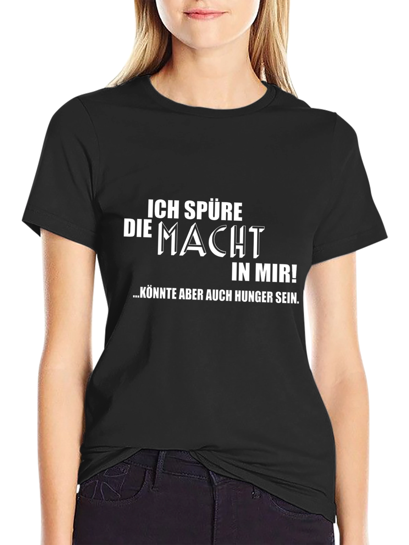 Ich Spure Die Macht Mens Black T-Shirt
