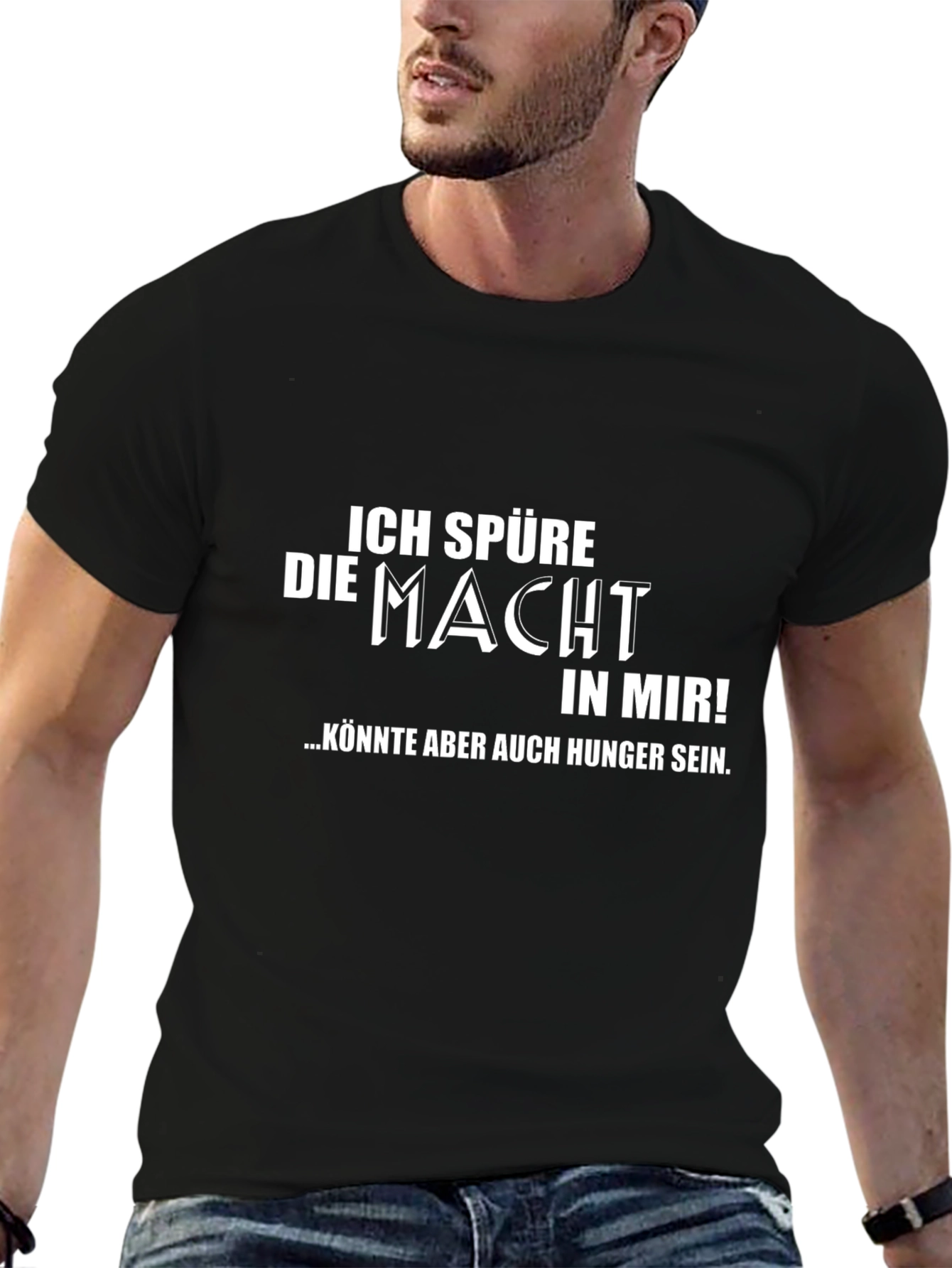 Ich Spure Die Macht Mens Black T-Shirt