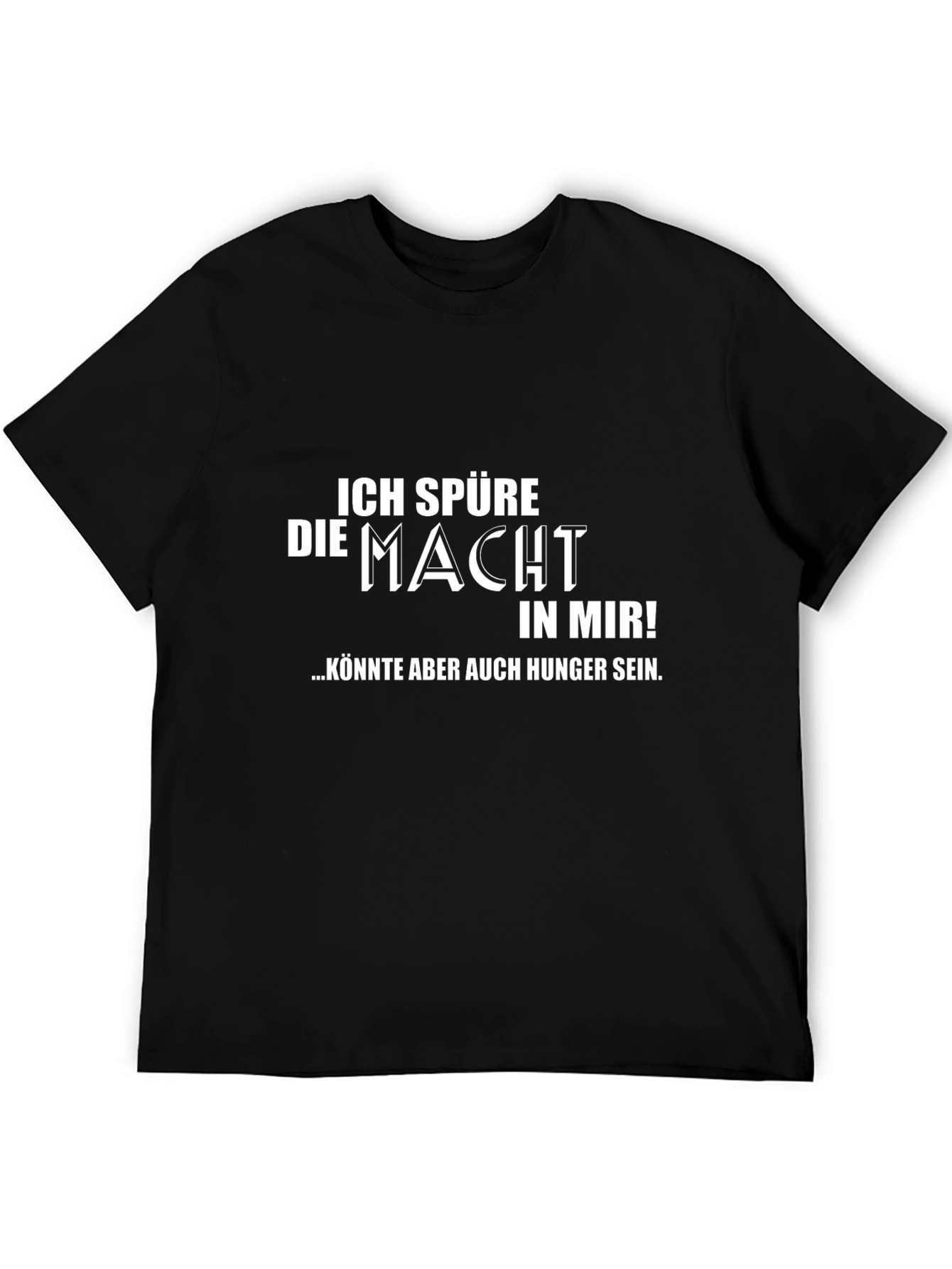Ich Spure Die Macht Mens Black T-Shirt