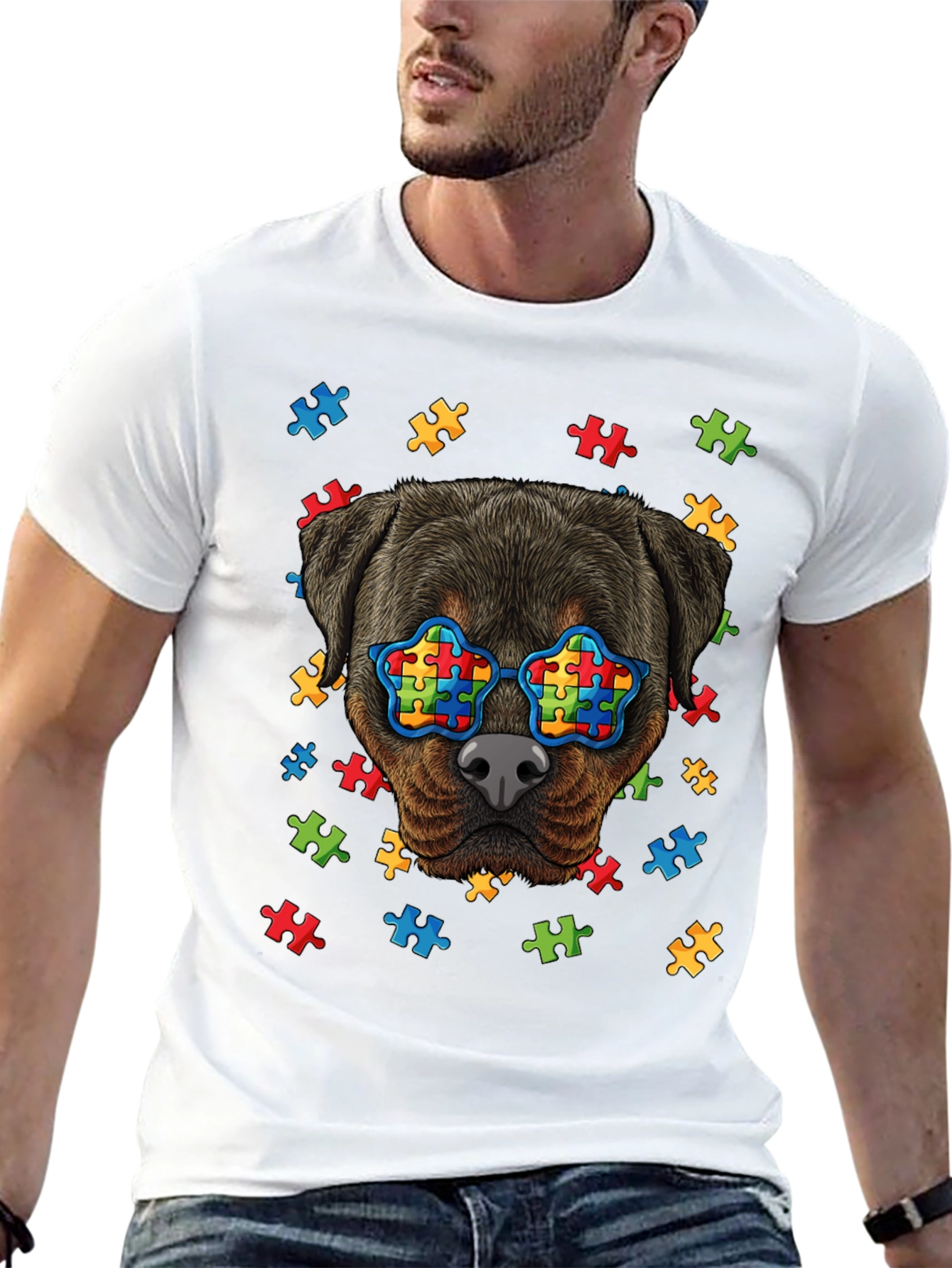 Autism Awareness Rottweiler T-Shirt