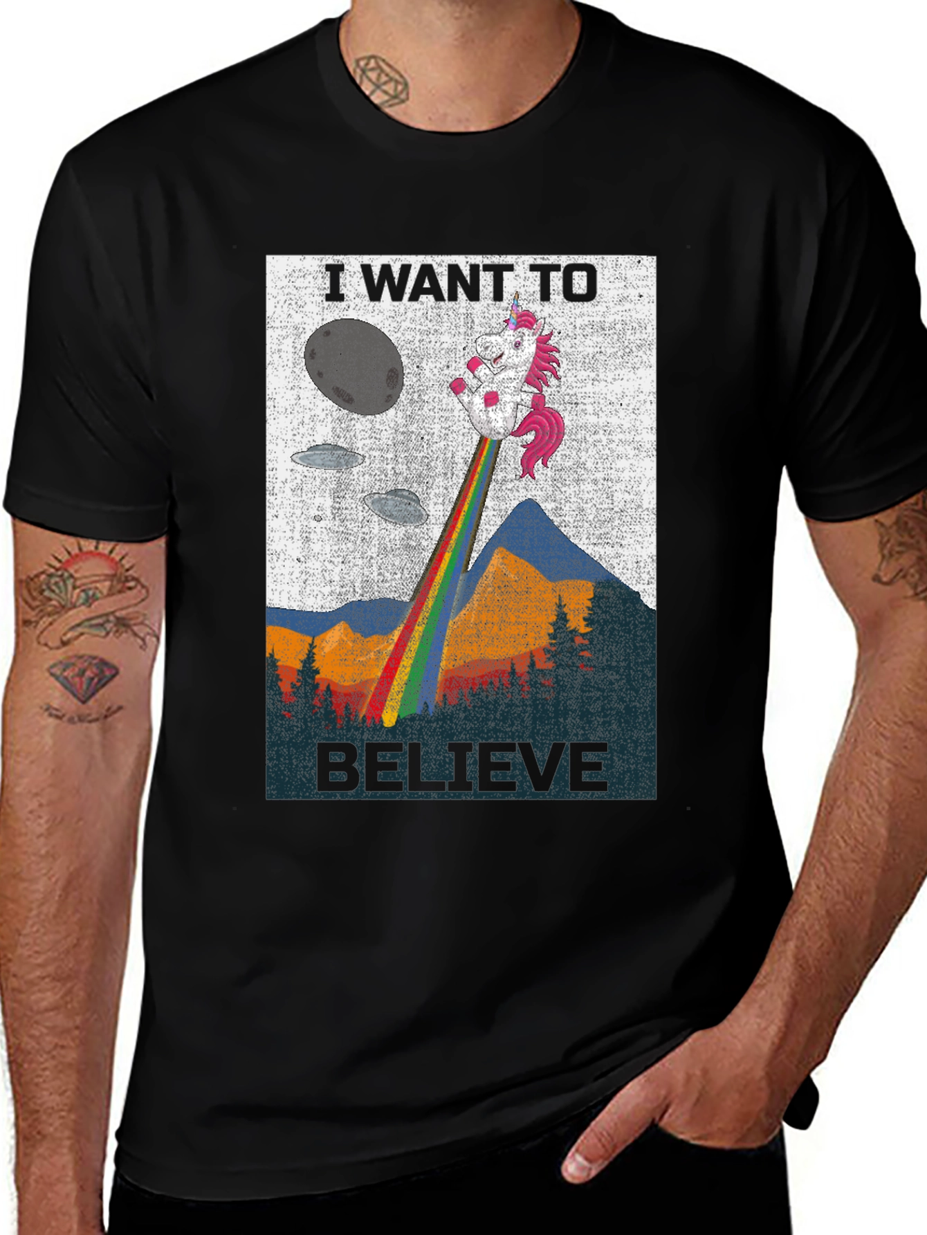I Want to Believe Unicorn Tee