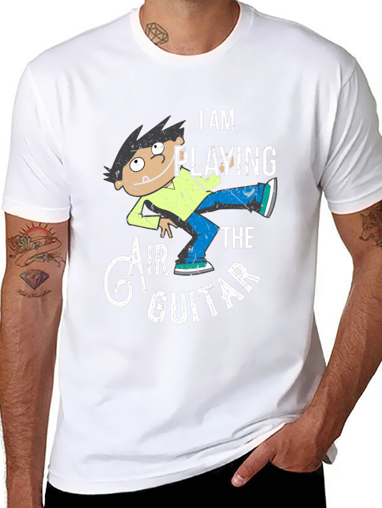 Air Guitarist Graphic Tee - Funny Musician T-Shirt