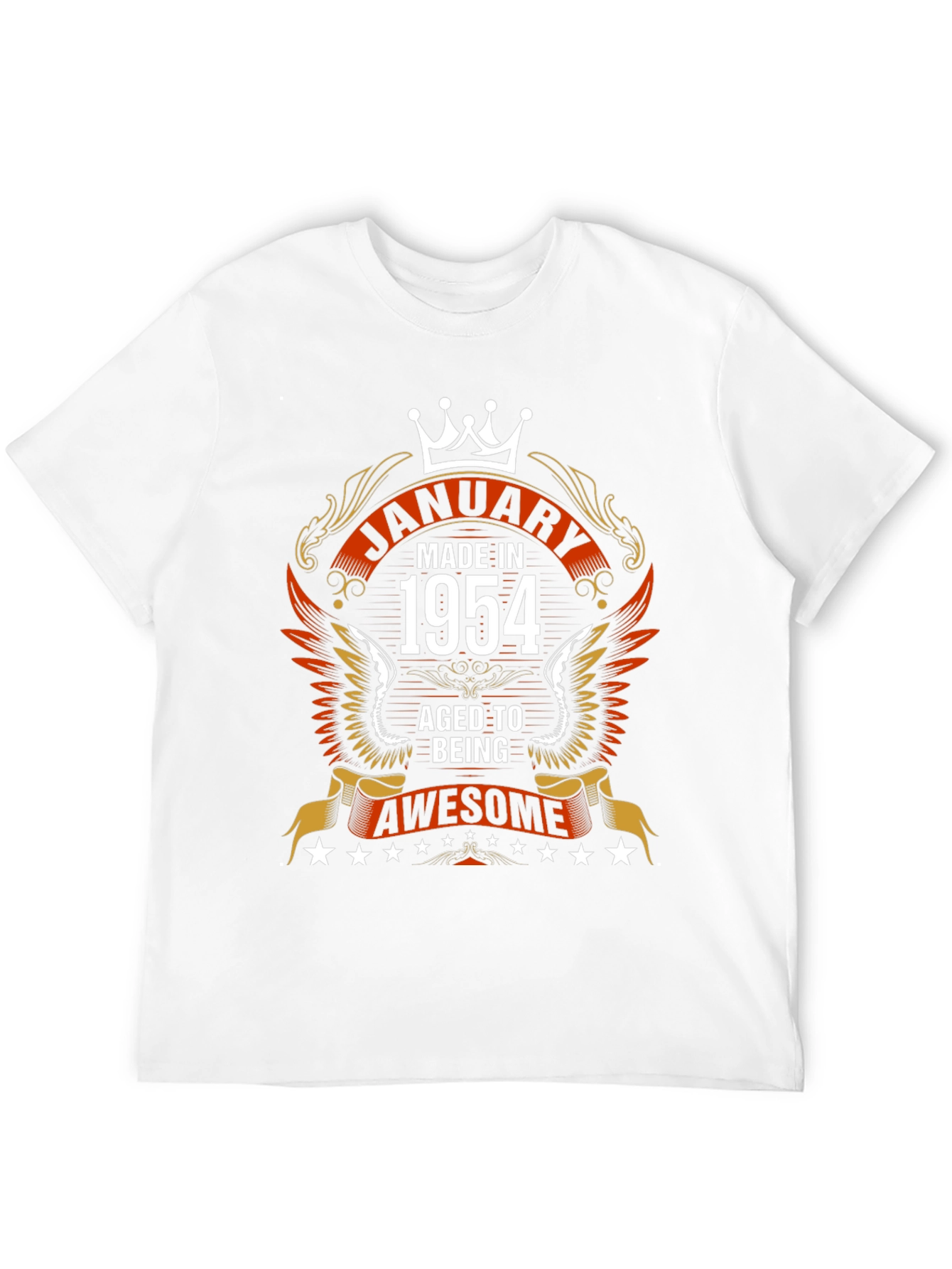 January 1954 Birthday T-Shirt - Aged to Awesome!