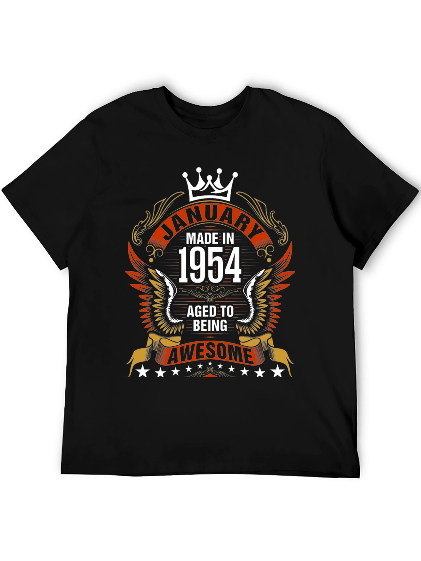 January 1954 Birthday T-Shirt - Aged to Awesome!