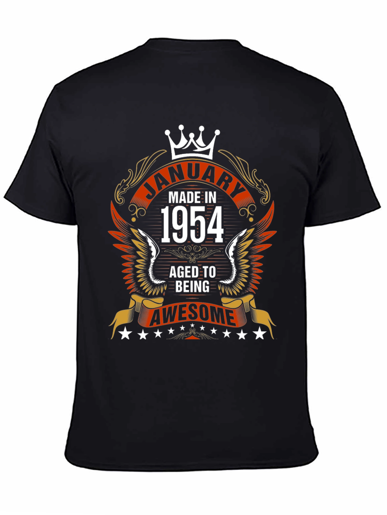 January 1954 Birthday T-Shirt - Aged to Awesome!