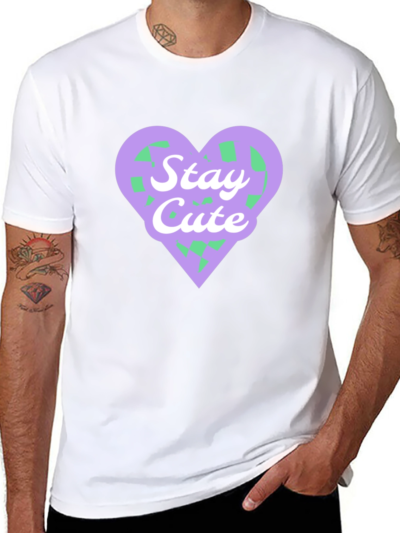 Stay Cute Heart Graphic T-Shirt