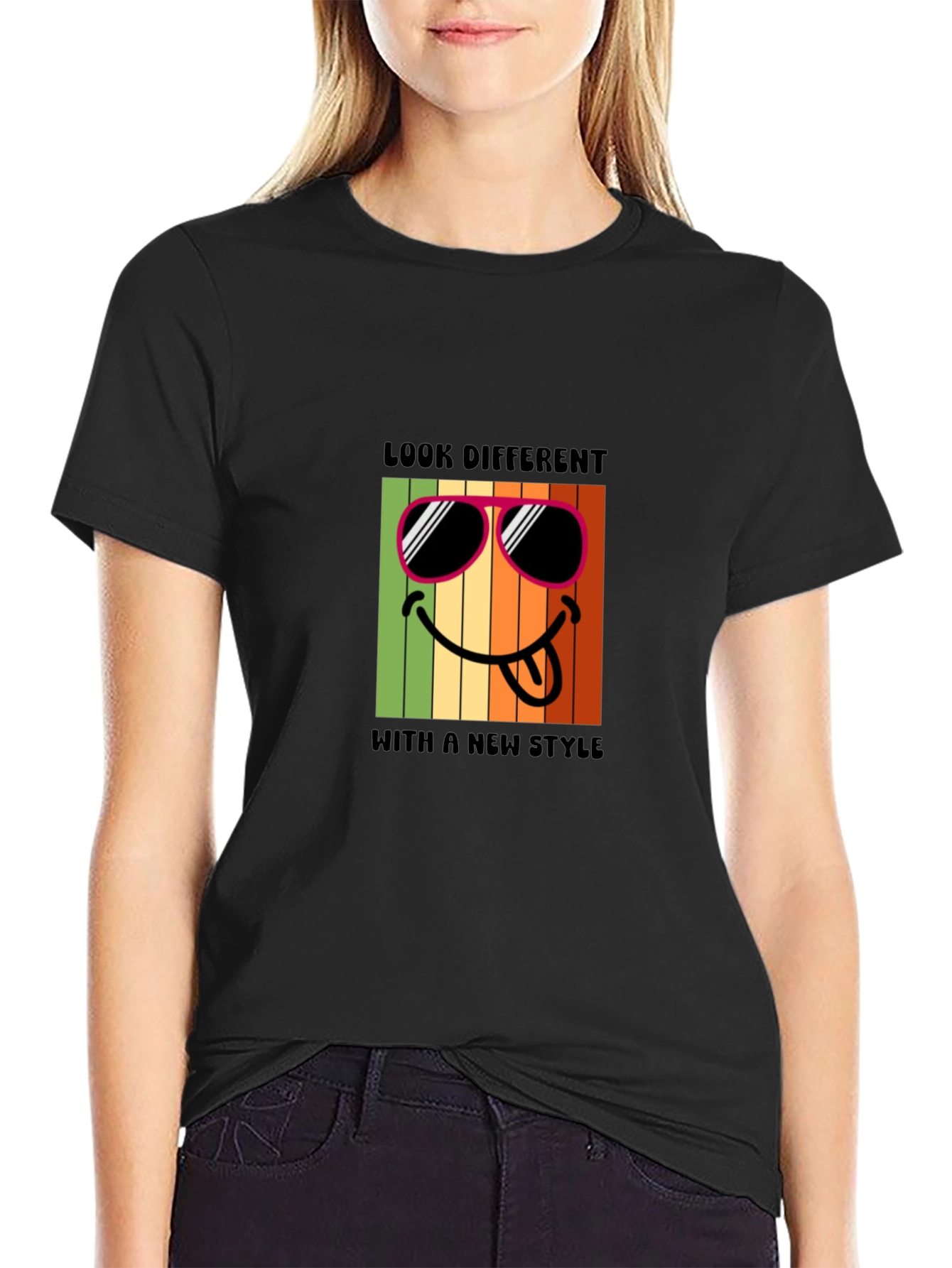 Cool Smiley Face Graphic T-Shirt